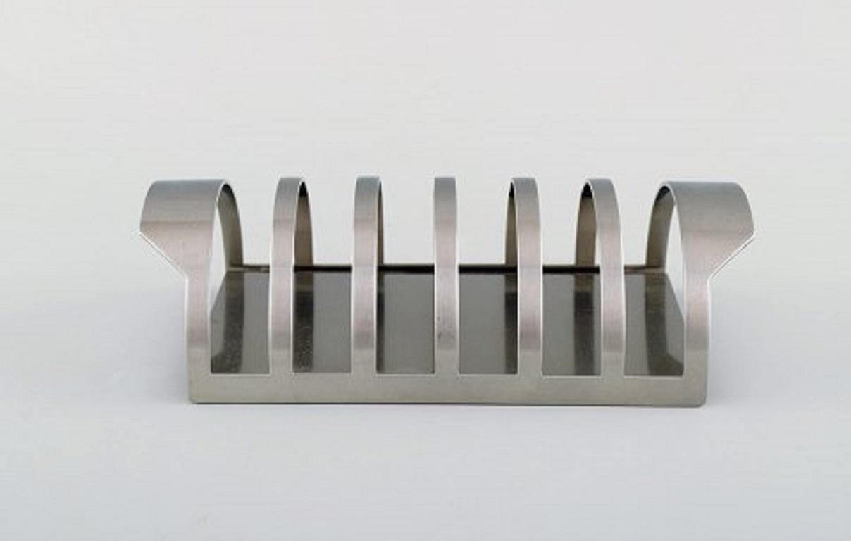 Arne Jacobsen für Stelton, Serviertablett „Cylinda Line“, „Cylinda Line“, drei Aschenbecher, 1970er Jahre (Edelstahl) im Angebot