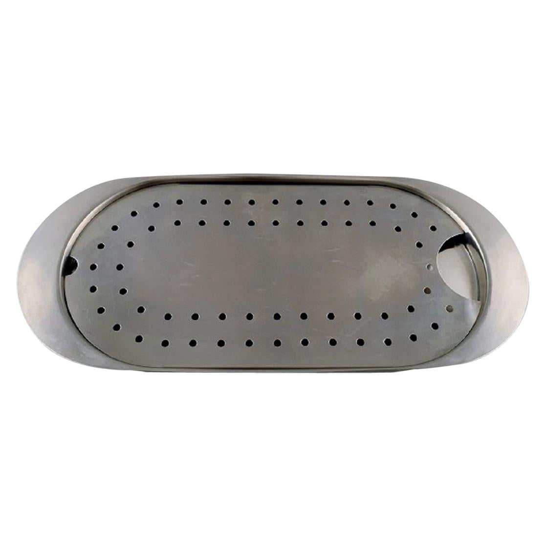 Arne Jacobsen for Stelton, Large "Cylinda Line" Fish Dish in Stainless Steel