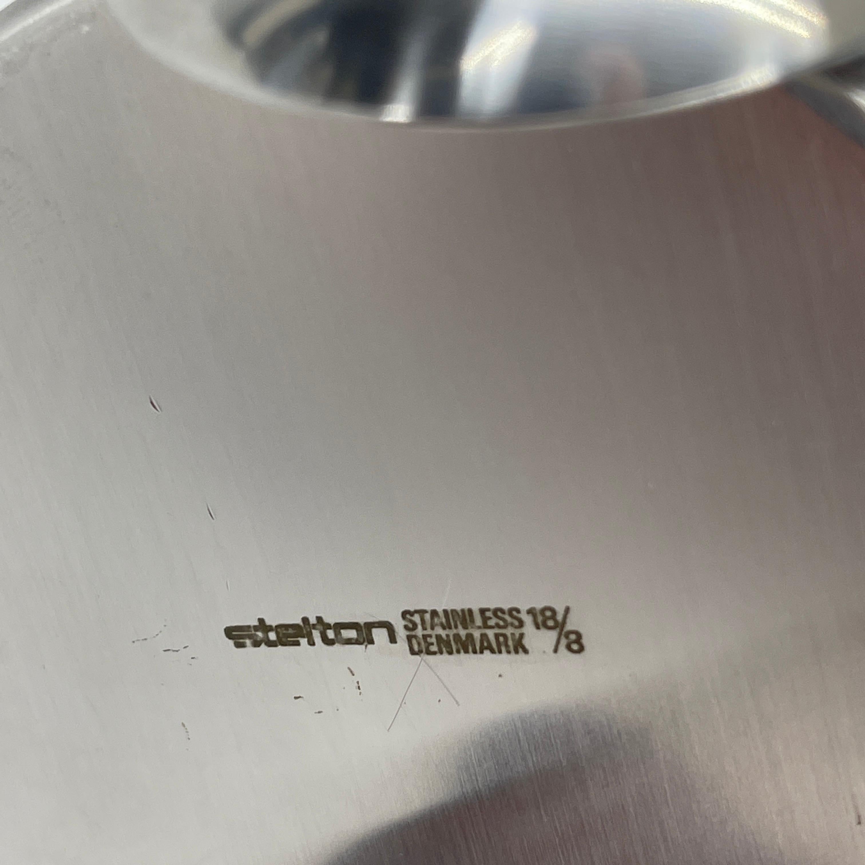 Arne Jacobsen para Stelton Cóctel moderno de mediados de siglo Vaso y cuchara agitadora en venta 1