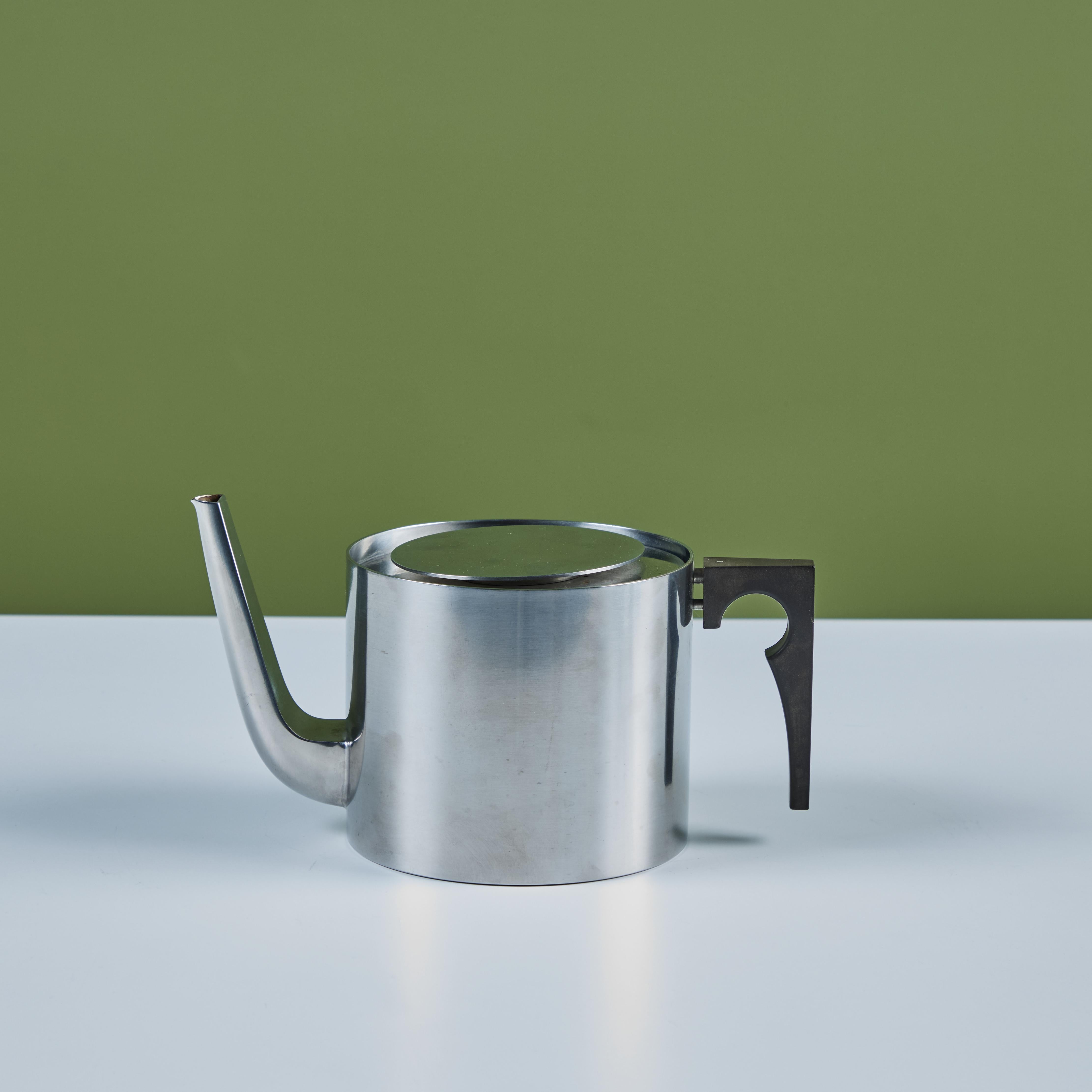 Arne Jacobsen Four Piece Stainless Steel Danish Coffee/Tea Set for Stelton For Sale 5