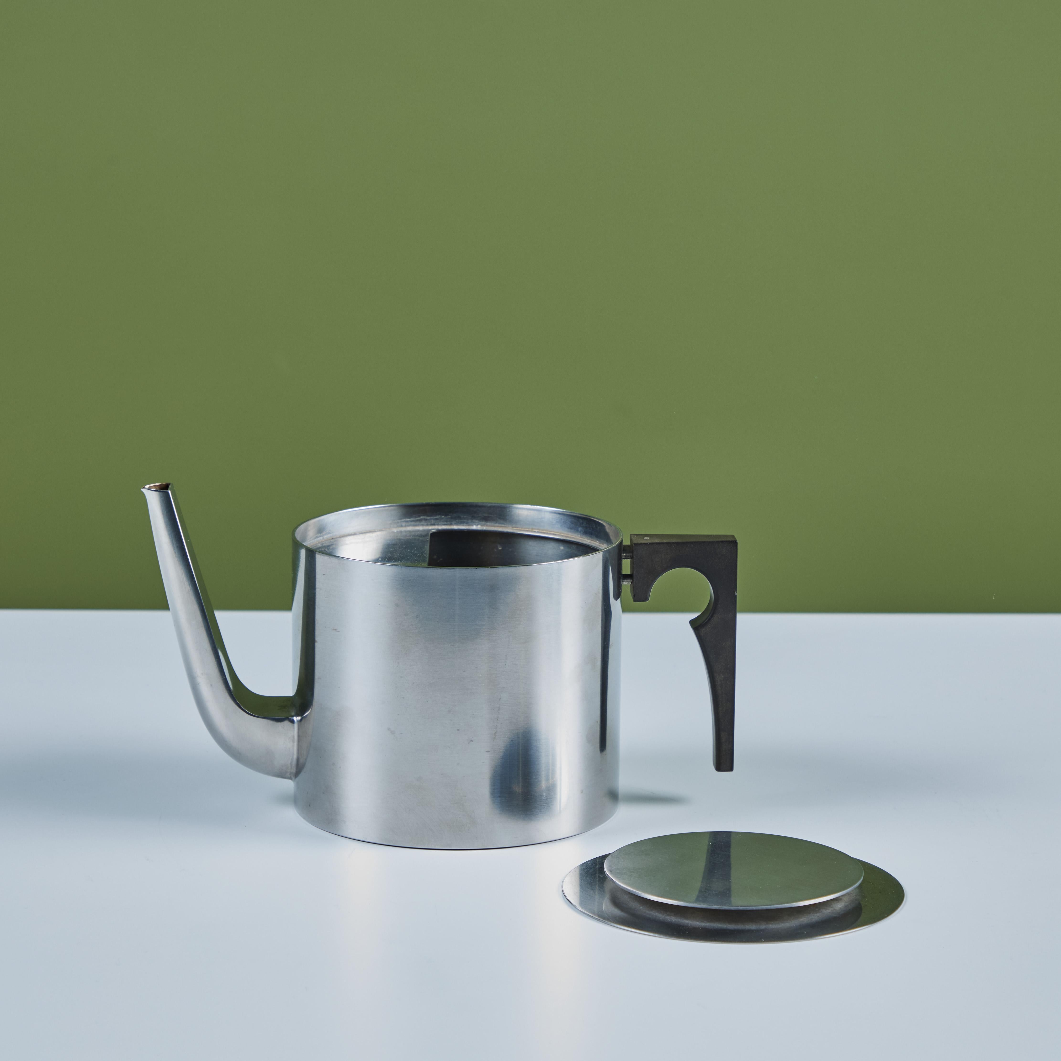 Arne Jacobsen Four Piece Stainless Steel Danish Coffee/Tea Set for Stelton For Sale 6