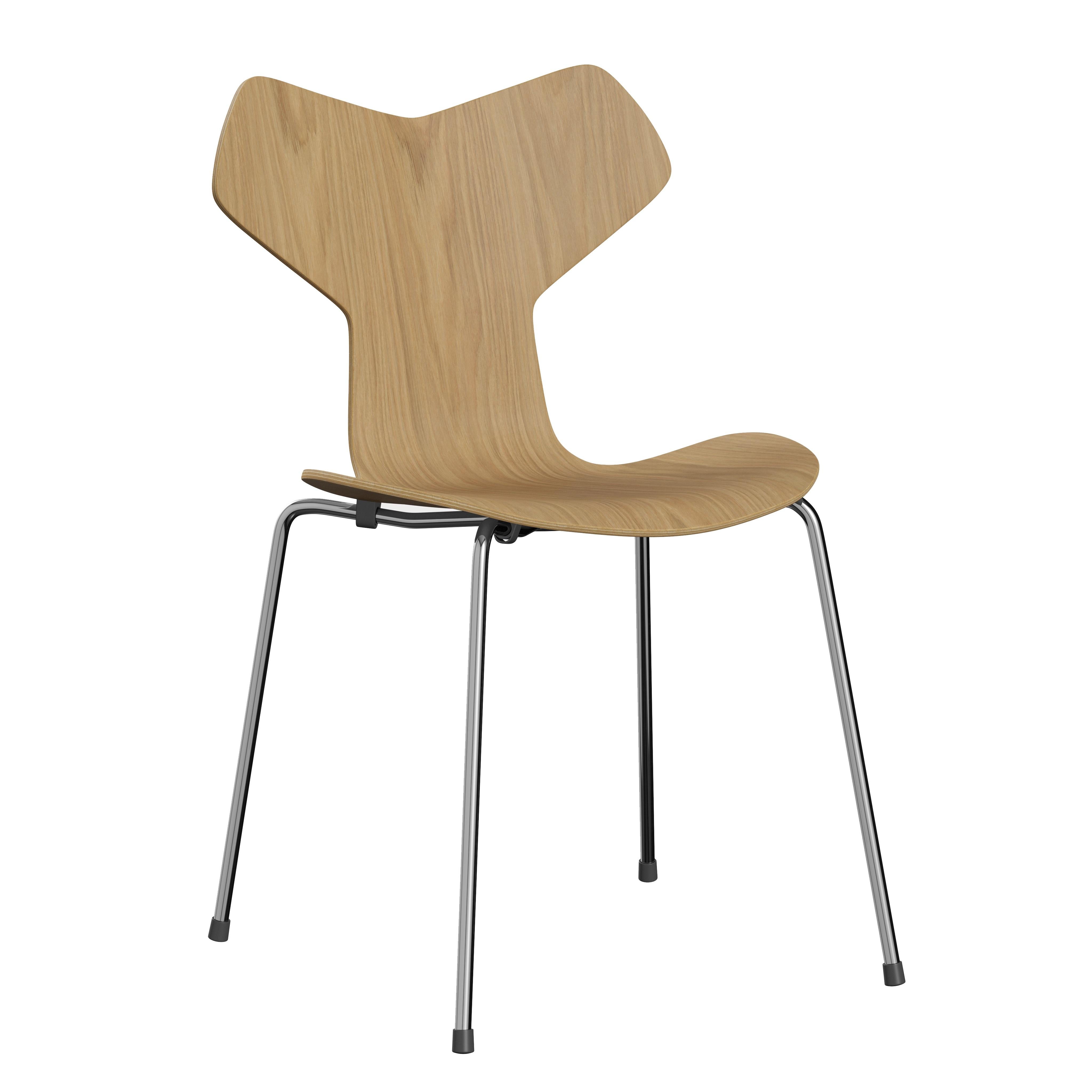 Arne Jacobsen 'Grand Prix' Chair for Fritz Hansen in Clear Lacquered Veneer For Sale 12