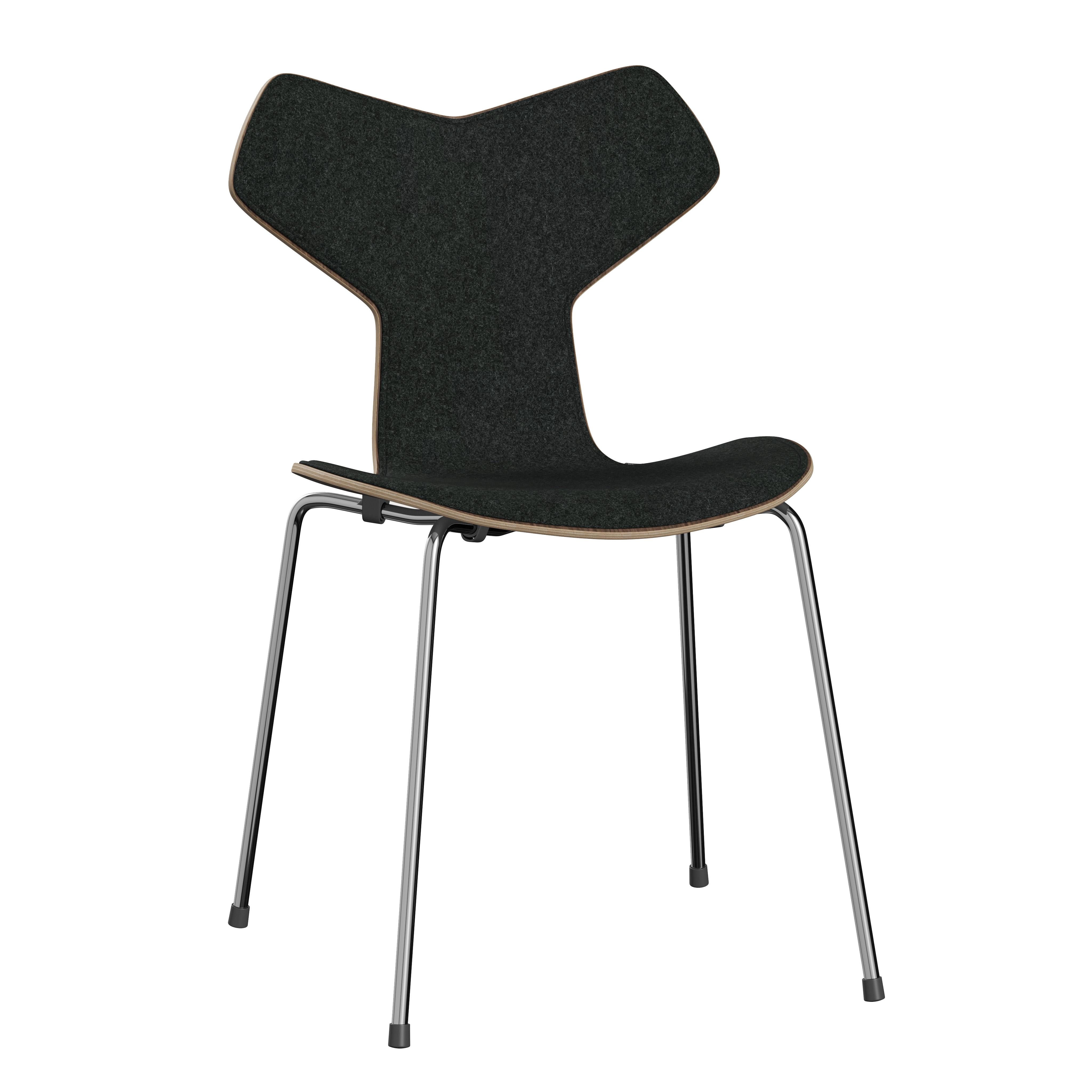 Contemporary Arne Jacobsen 'Grand Prix' Chair for Fritz Hansen in Partial Fabric Upholstery For Sale