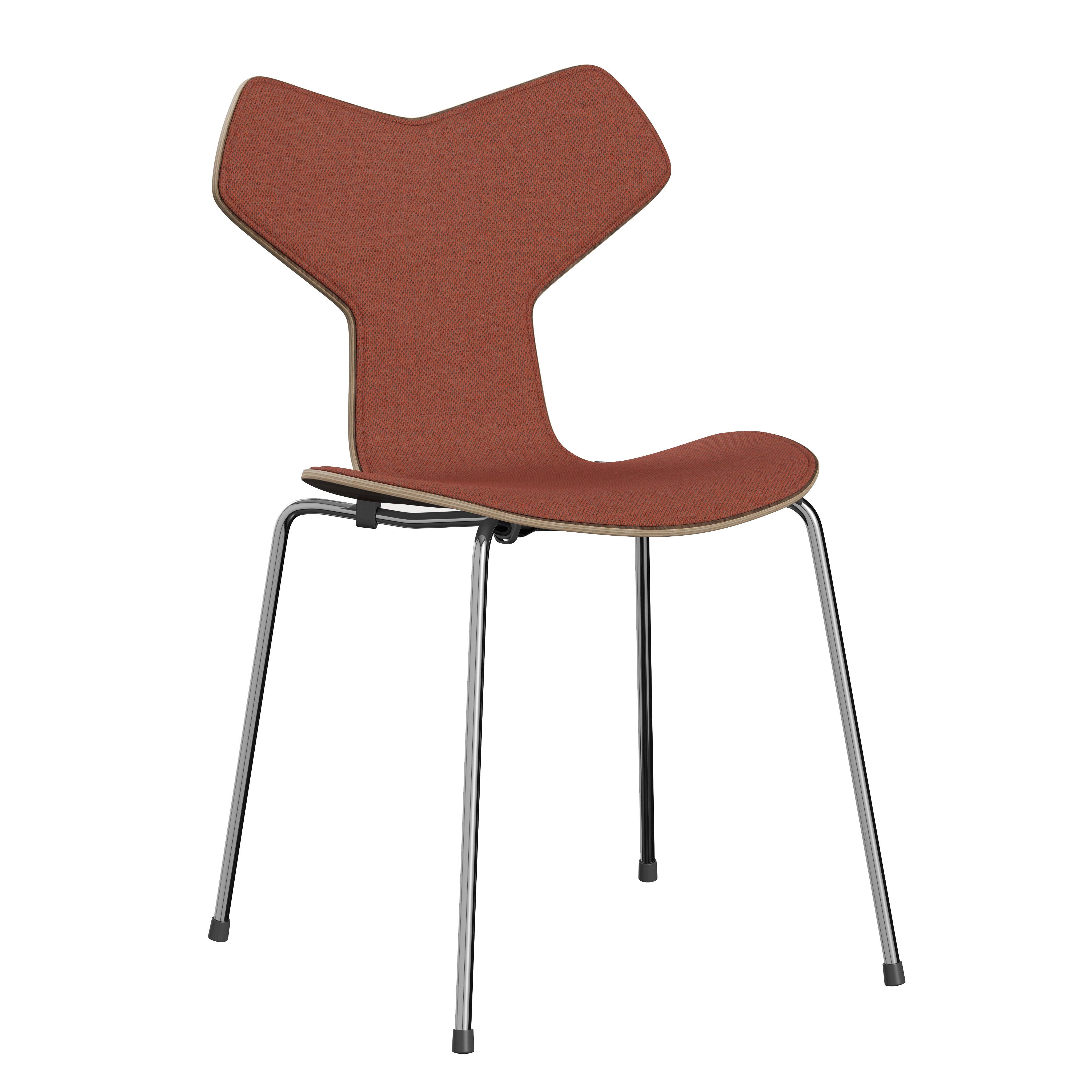 Arne Jacobsen 'Grand Prix' Chair for Fritz Hansen in Partial Fabric Upholstery For Sale 1