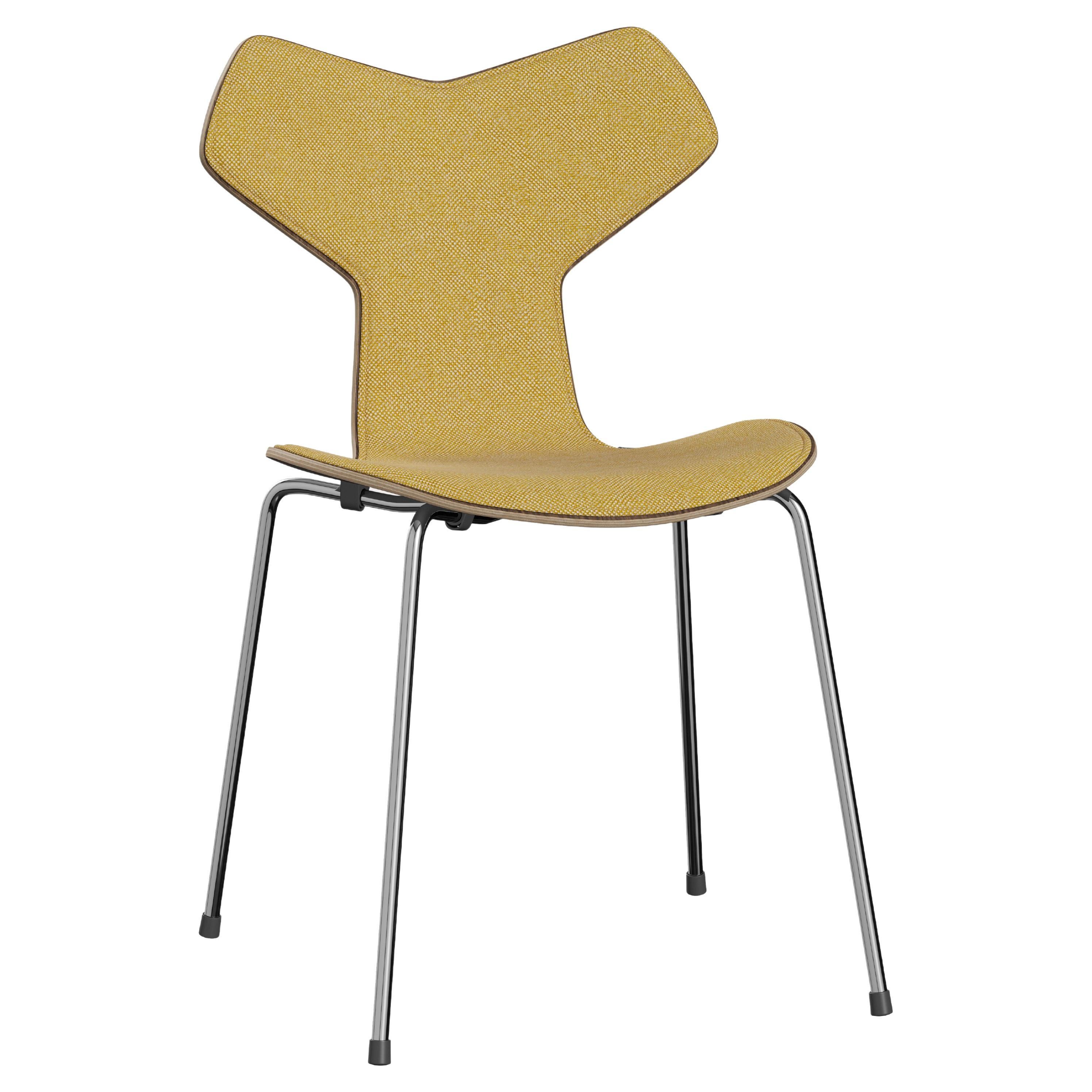 Arne Jacobsen 'Grand Prix' Chair for Fritz Hansen in Partial Fabric Upholstery