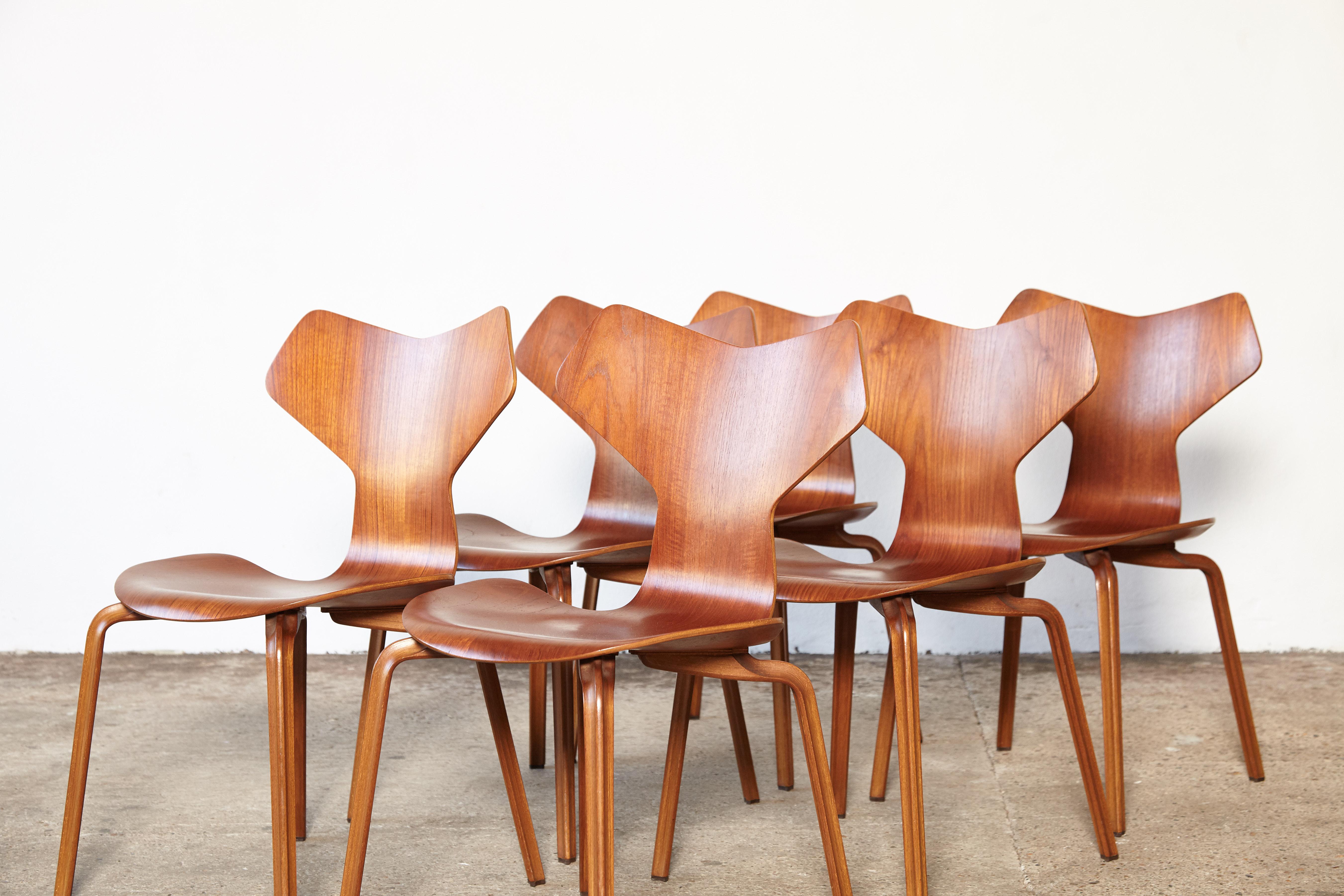 20th Century Arne Jacobsen Grand Prix Chairs, Fritz Hansen, Denmark, 1960s