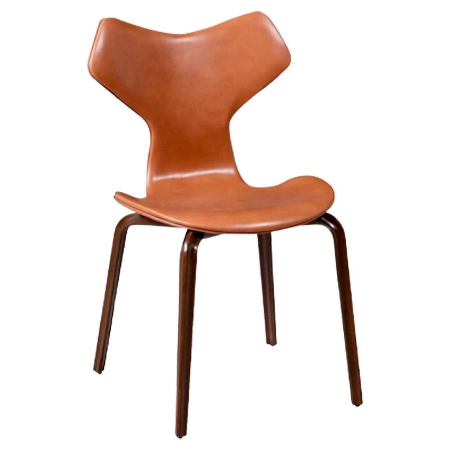 Restaurada por expertos - Silla de cuero "Grand Prix" de Arne Jacobsen para Fritz Hansen