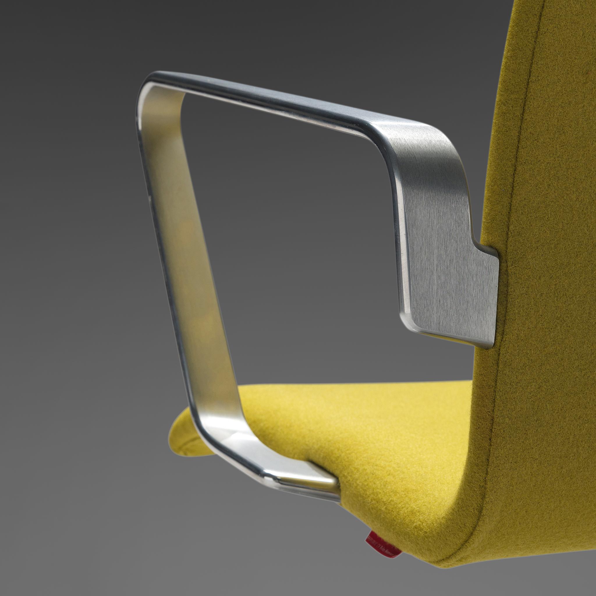 Danish Arne Jacobsen High Back 'Oxford' Swivel Chairs
