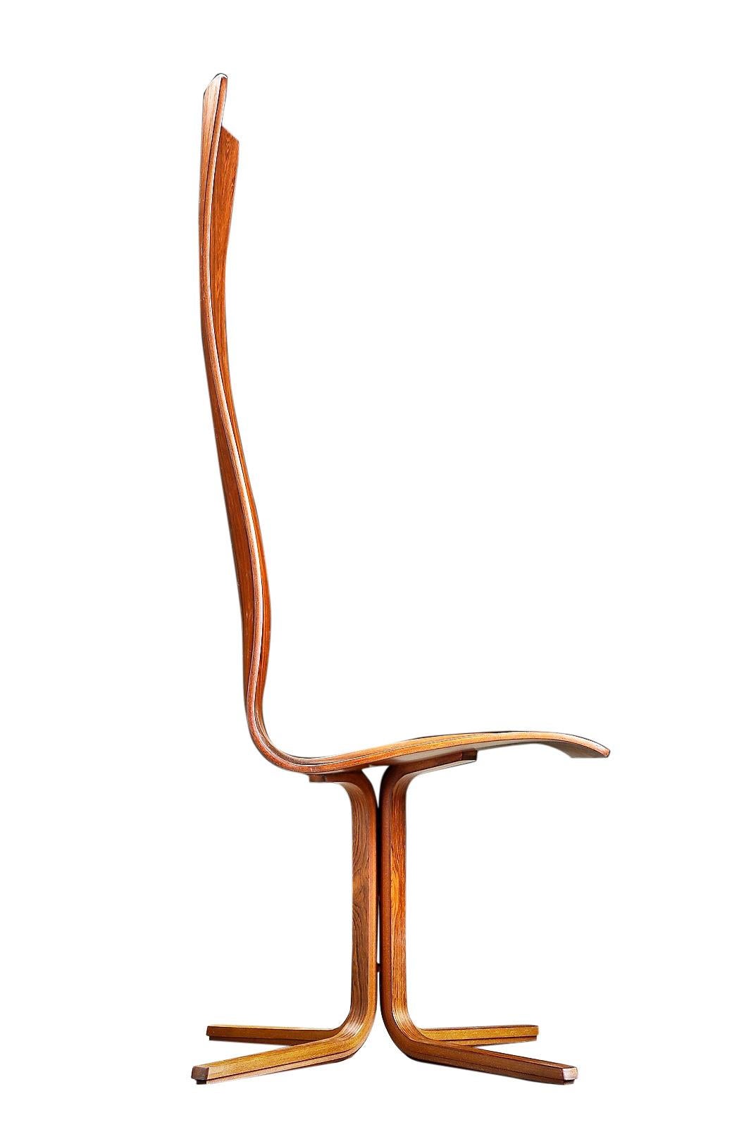 Arne Jacobsen High-Backed ‘Oxford’ Chair in Rosewood, 1965 1