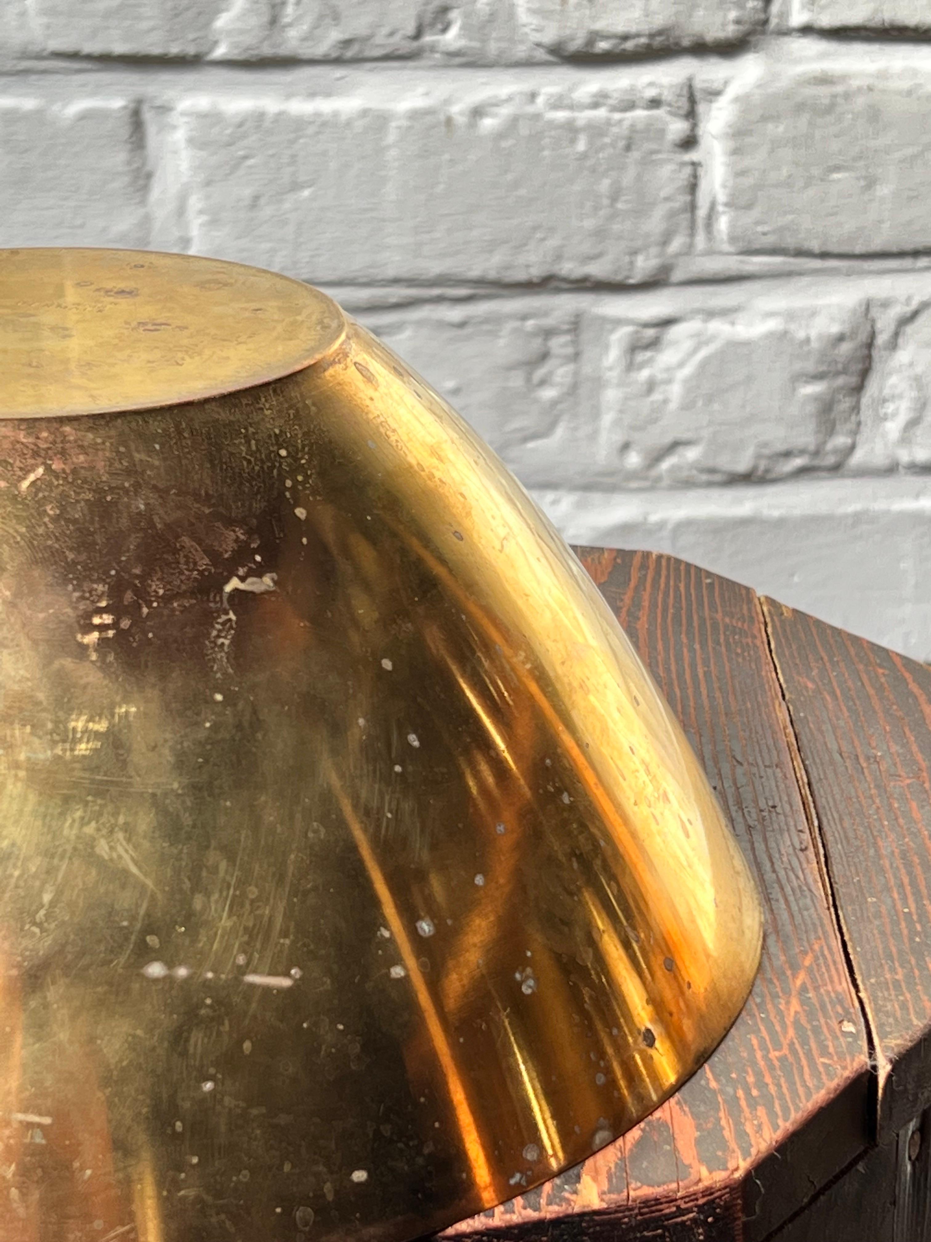 Danish Arne Jacobsen Iconic brass bowl for Stelton brassware Denmark 1960's For Sale