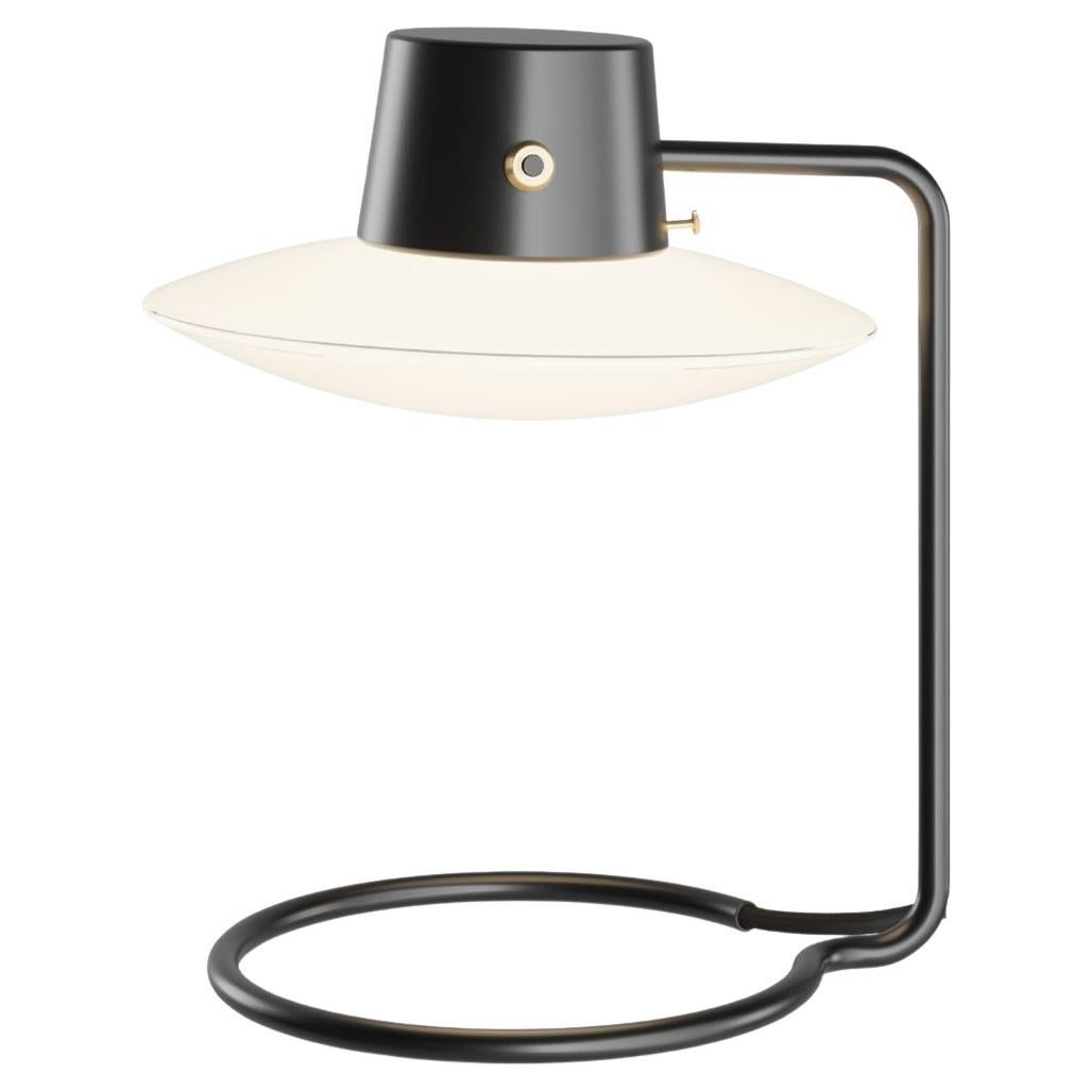 Arne Jacobsen Large 'AJ Oxford' Table Lamp Opal & Metal Shade for Louis Poulsen For Sale 3