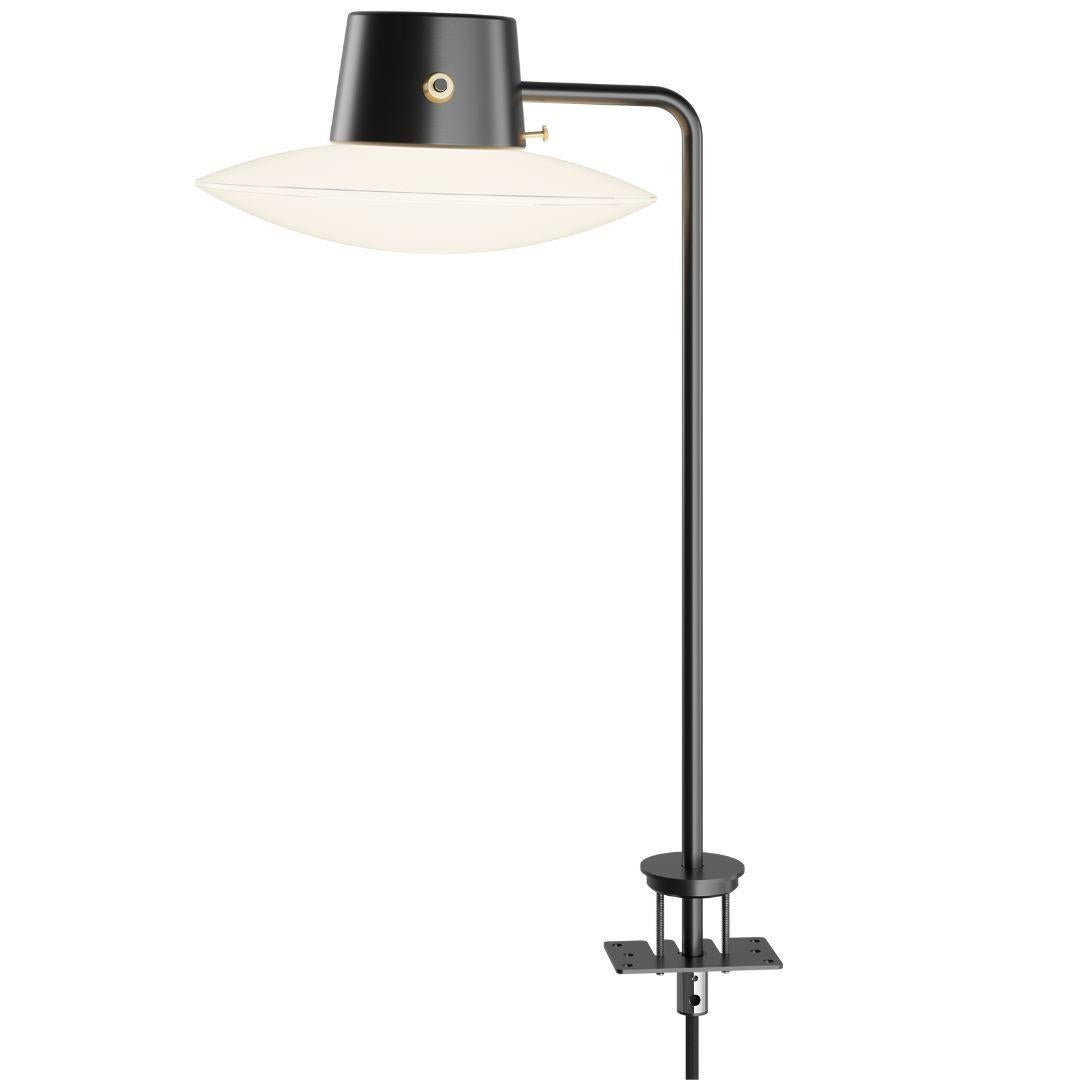 Arne Jacobsen Large 'AJ Oxford' Table Lamp Opal & Metal Shade for Louis Poulsen For Sale 4
