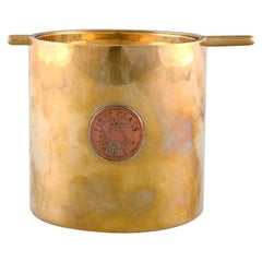 Arne Jacobsen, Large Ashtray in Brass with Copper Plaque