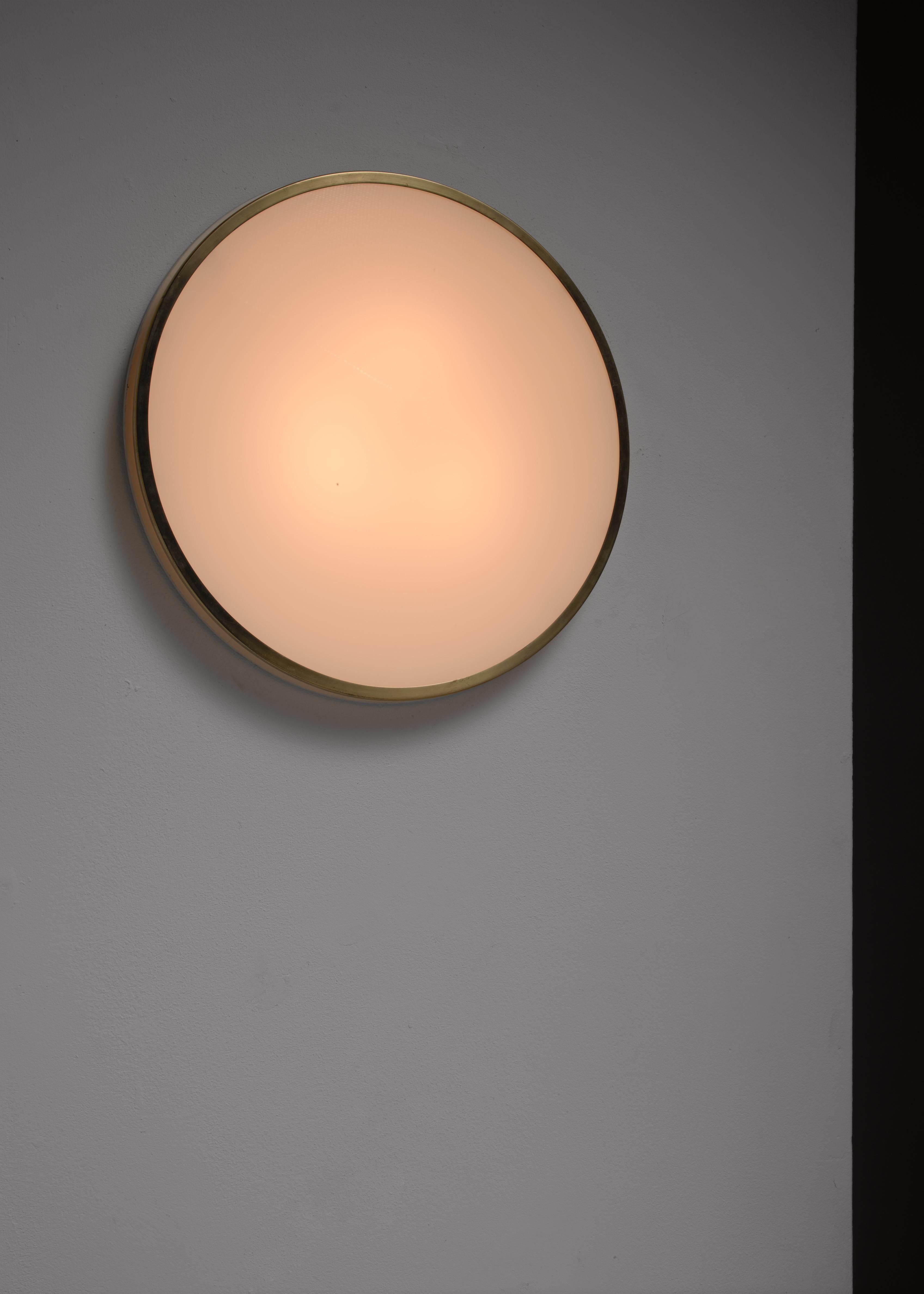 Danish Arne Jacobsen Large Munkegaard Ceiling or Wall Lamp, Denmark, 1950s '10 Pcs' For Sale