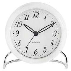 Reloj de mesa «LK» de Arne Jacobsen, blanco, Ø 4,3 pulgadas