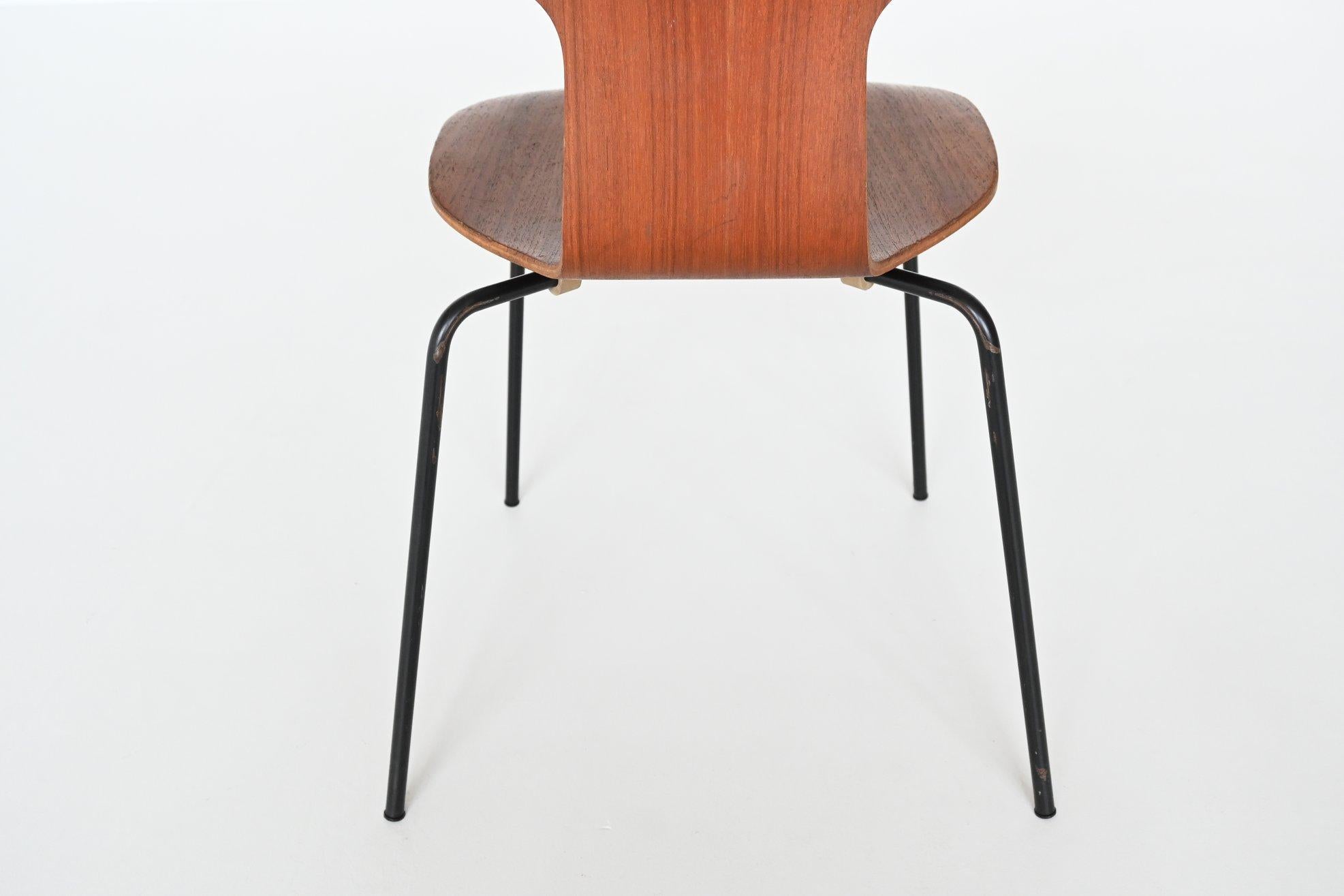 Arne Jacobsen Model 3103 Hammer Chairs Teak Frits Hansen Denmark 1969 12