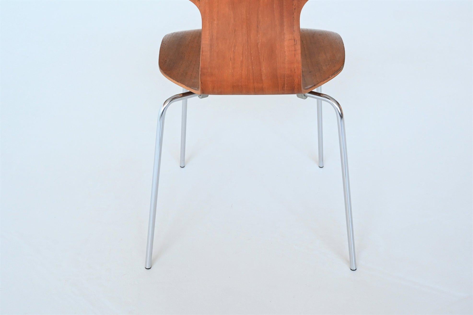 Arne Jacobsen Model 3103 Hammer Chairs Teak Fritz Hansen Denmark 1980 10