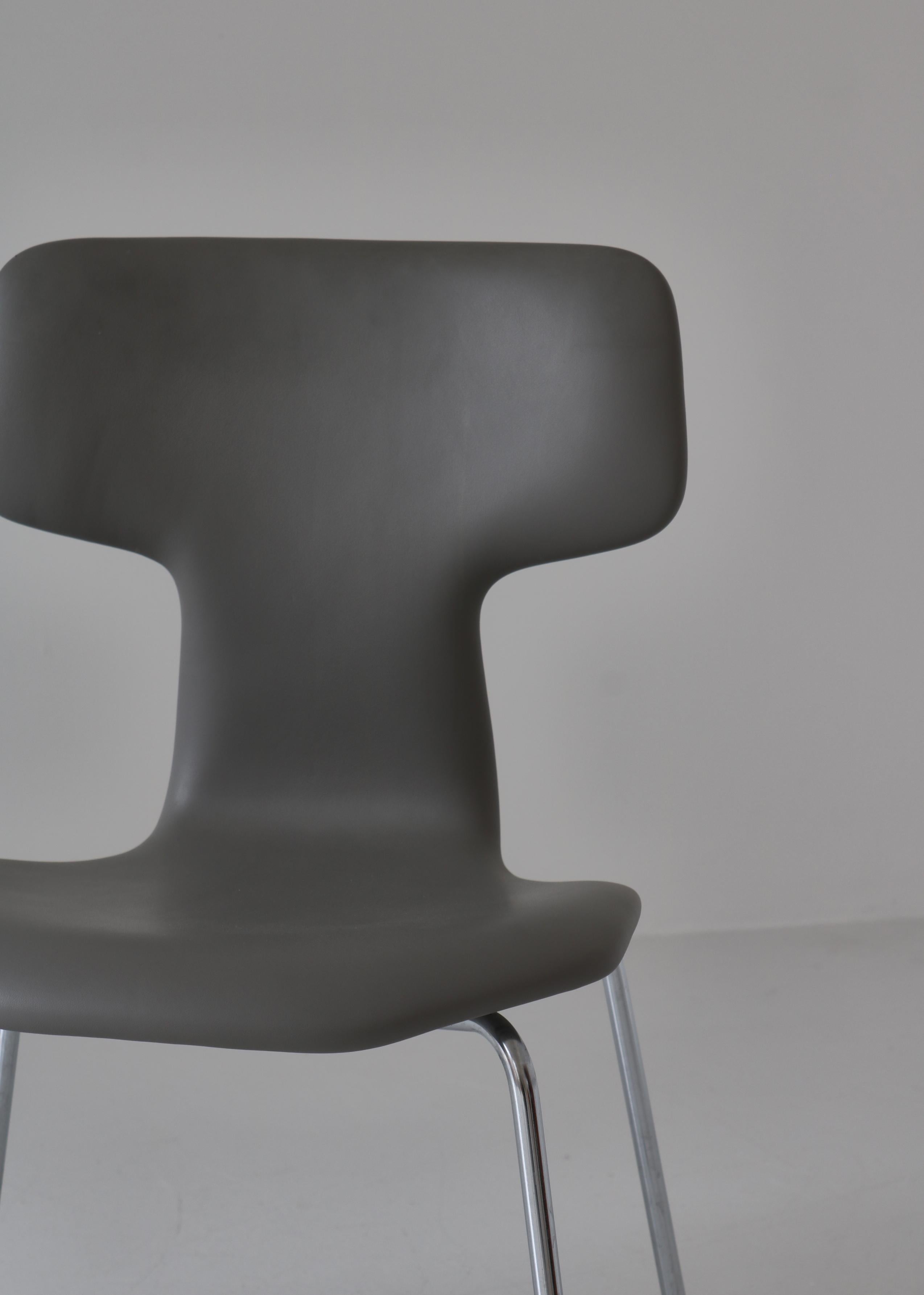 Chaises en cuir et acier Arne Jacobsen modèle 3103 de Fritz Hansen, 1970 en vente 8