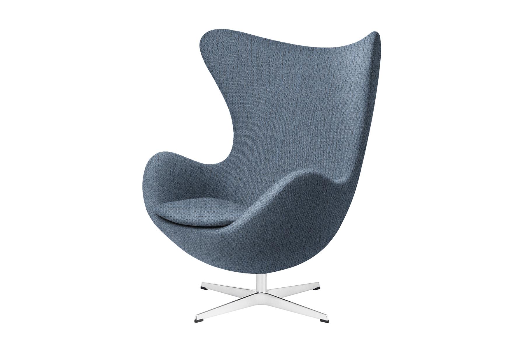 Mid-Century Modern Arne Jacobsen Model 3127 Egg Easy Chair Fabric For Sale