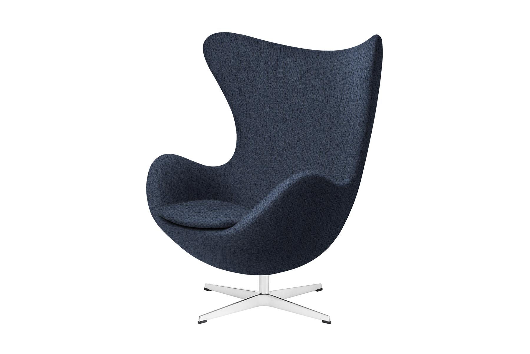 American Arne Jacobsen Model 3127 Egg Easy Chair Fabric For Sale