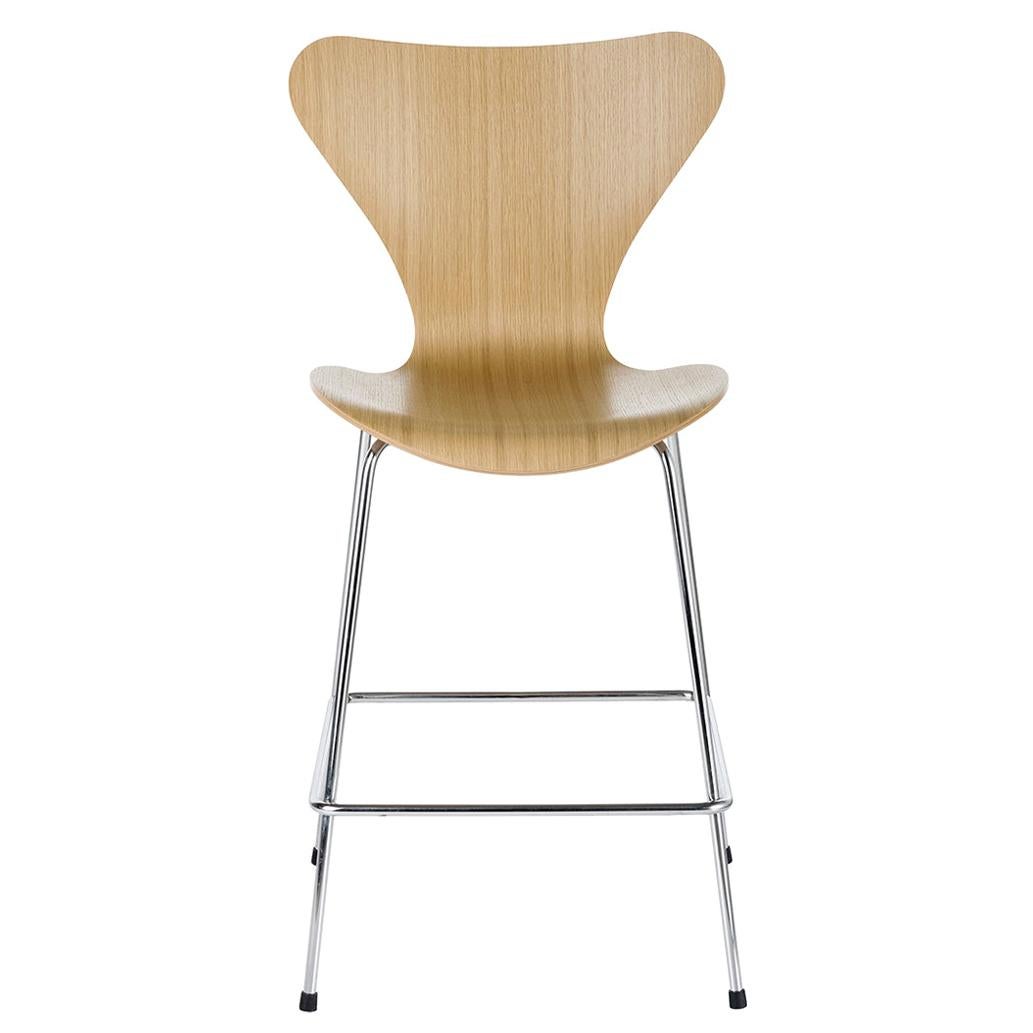 Arne Jacobsen Model 3187 Barstool Clear Lacquer For Sale