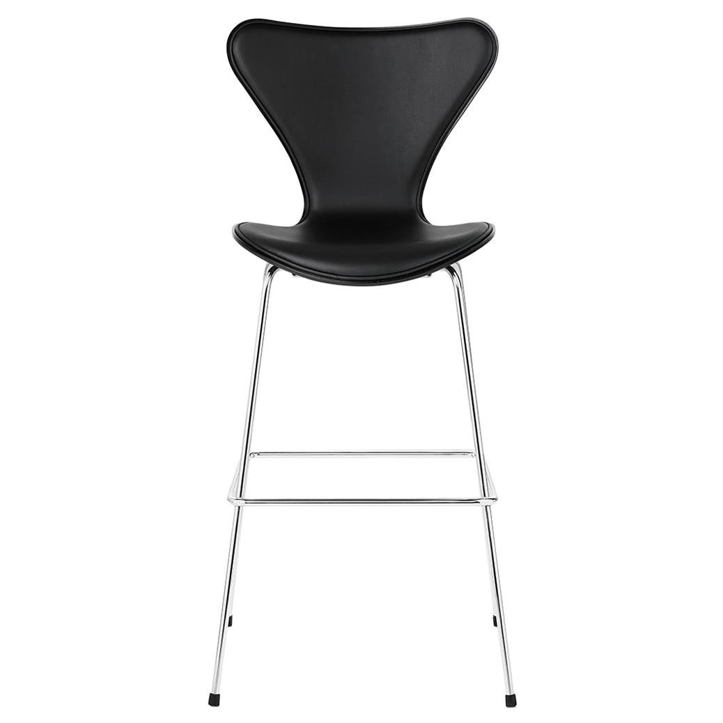 Arne Jacobsen Model 3187 Barstool Front Upholstered For Sale