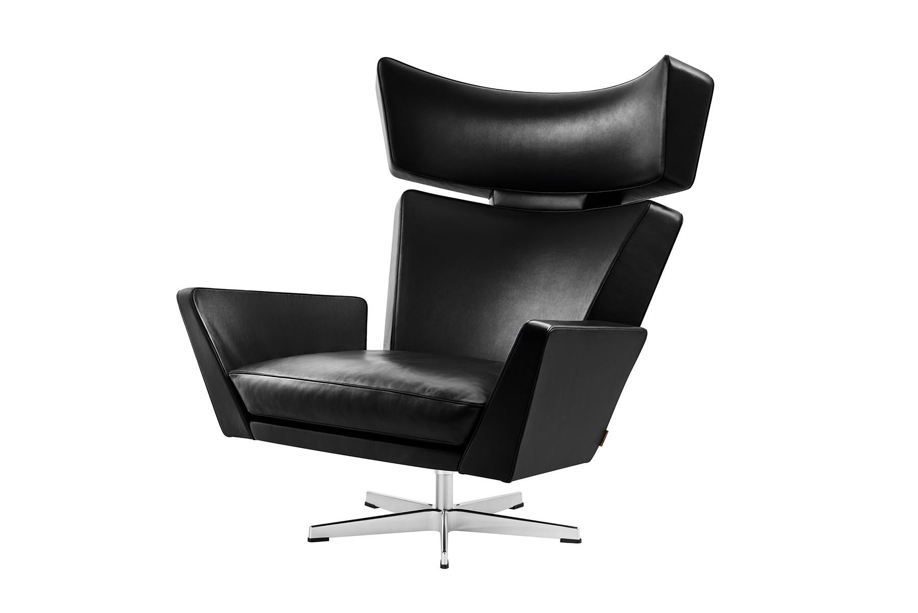 Mid-Century Modern Arne Jacobsen Model 4201 Oksen Leather For Sale