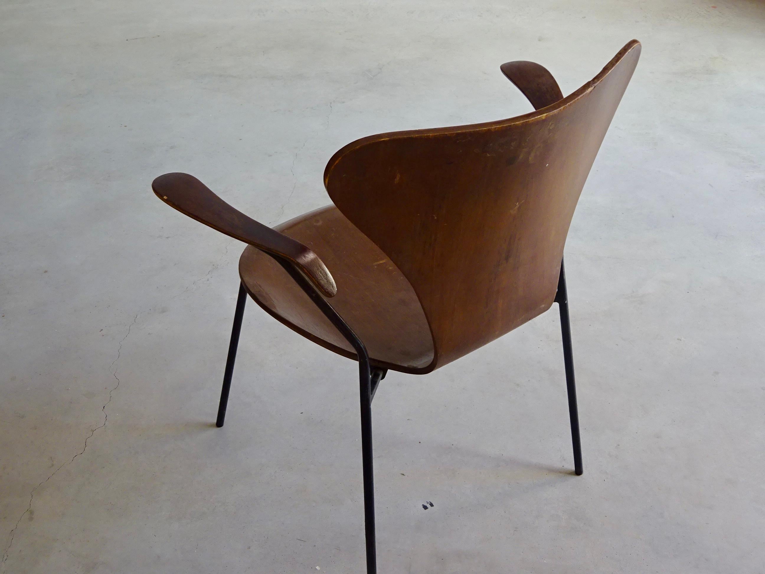 Late 20th Century Arne Jacobsen nº3207 chair for “Probjeto”, Brazil, 1960s. For Sale