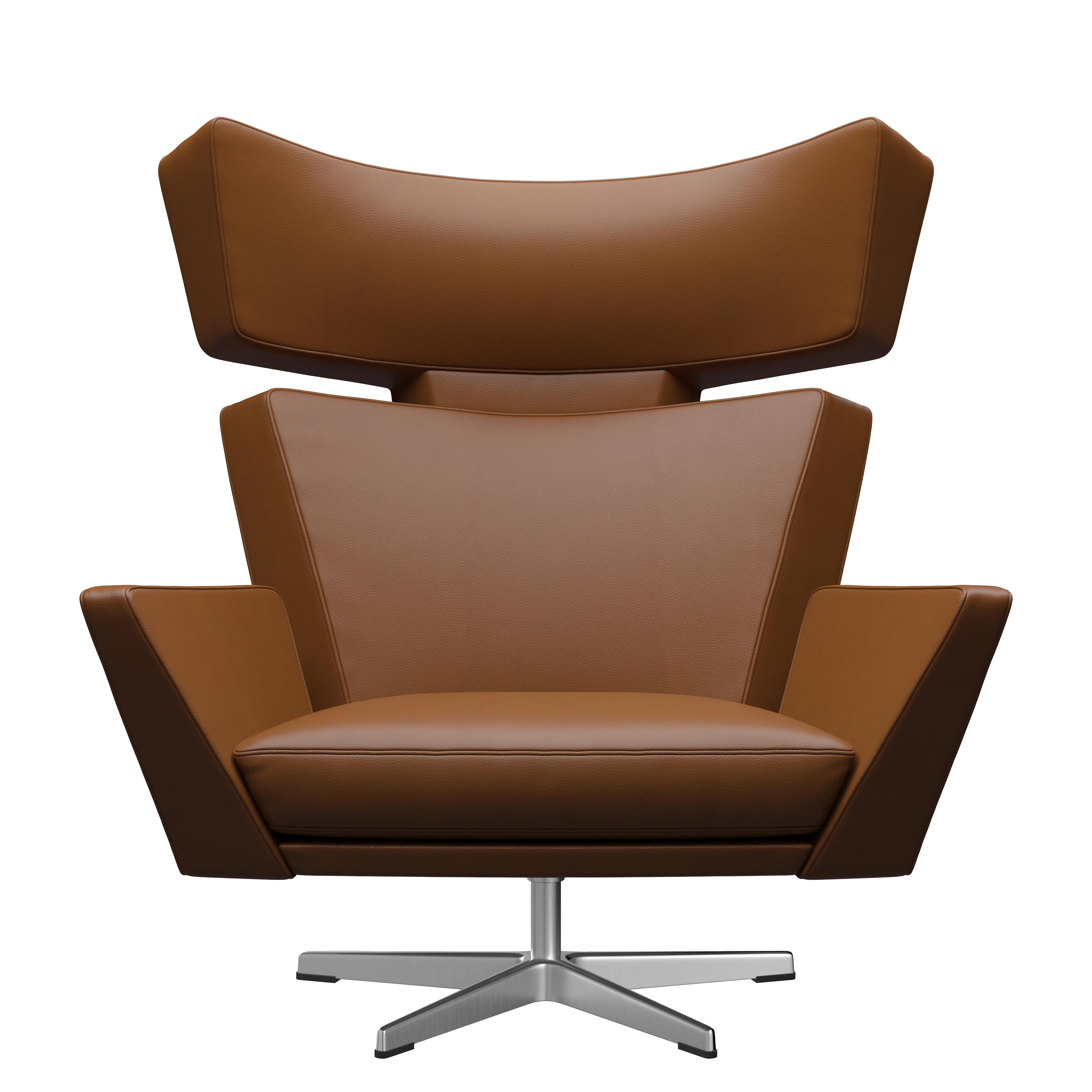 Arne Jacobsen 'Oksen' Chair for Fritz Hansen in Aura Leather Upholstery For Sale 7