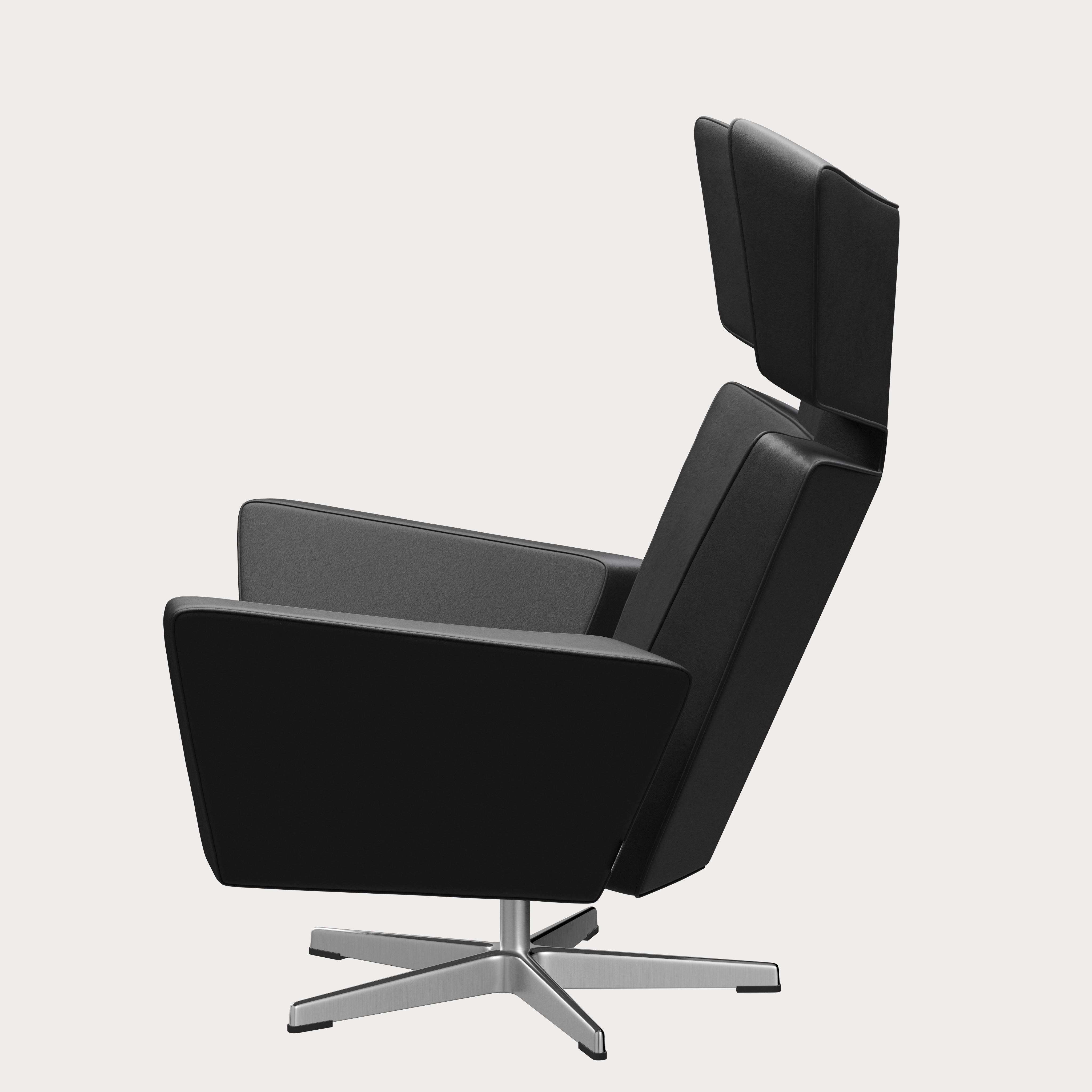 Arne Jacobsen 'Oksen' Chair for Fritz Hansen in Aura Leather Upholstery For Sale 9