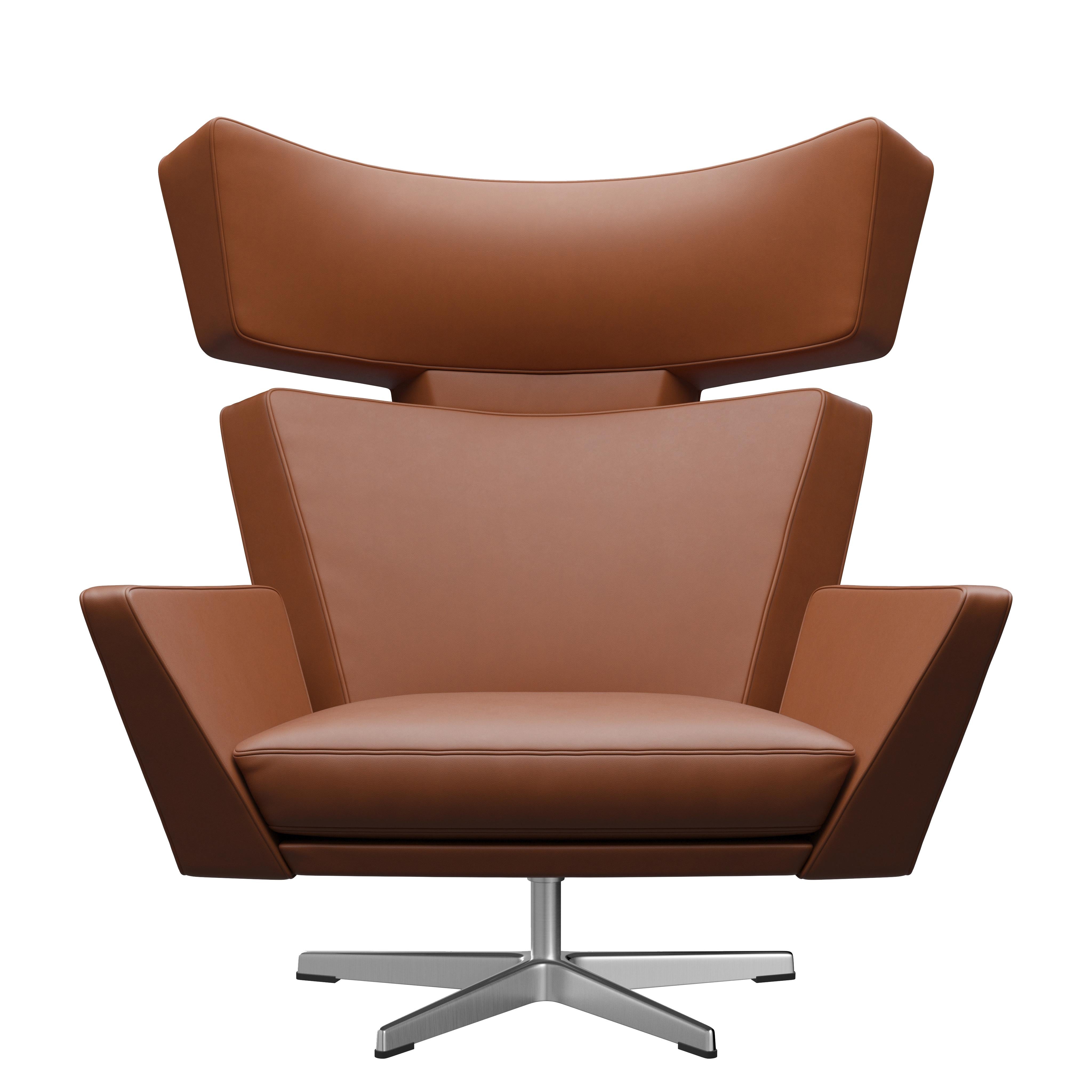 Arne Jacobsen 'Oksen' Chair for Fritz Hansen in Essential Leather Upholstery For Sale 6