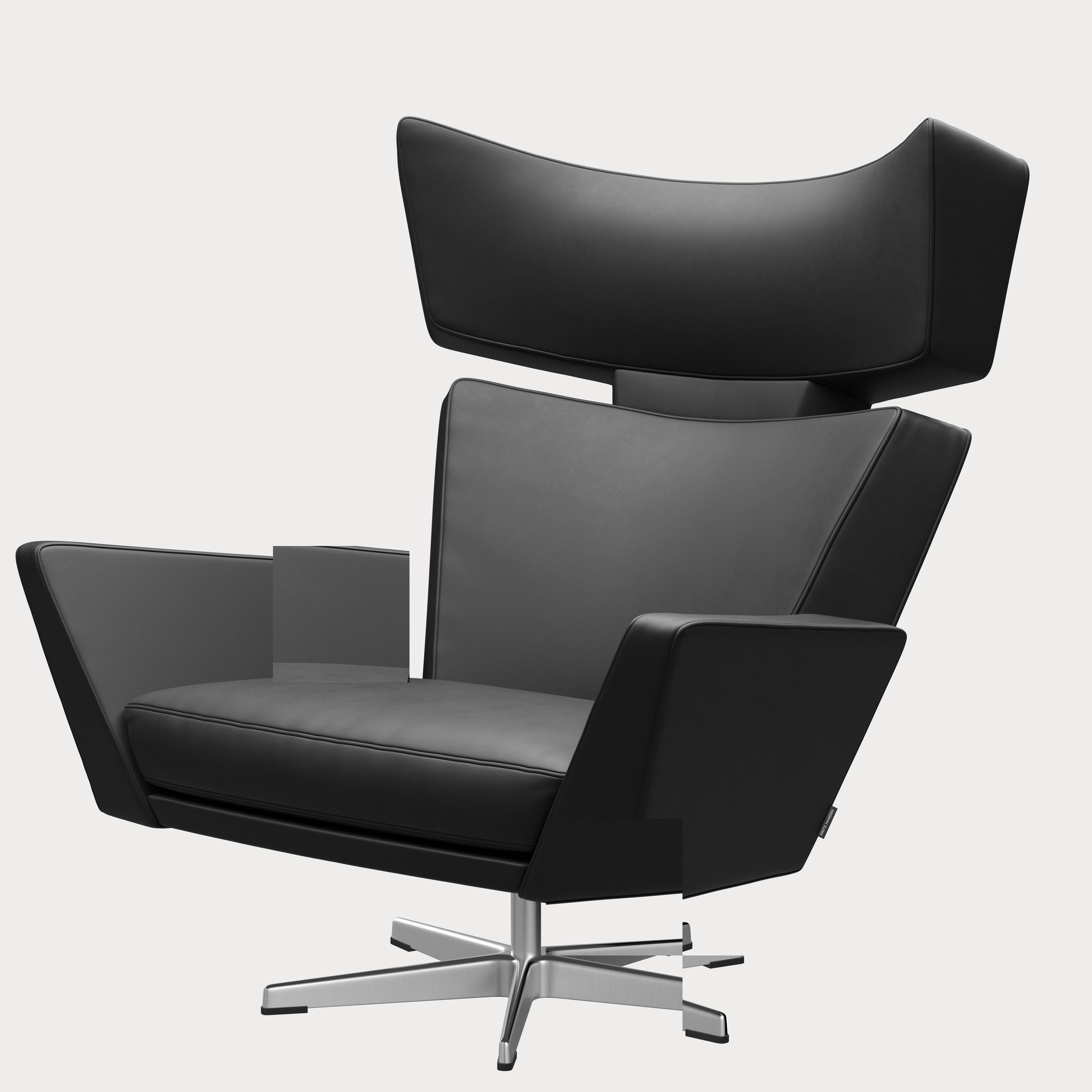Arne Jacobsen 'Oksen' Chair for Fritz Hansen in Essential Leather Upholstery For Sale 12