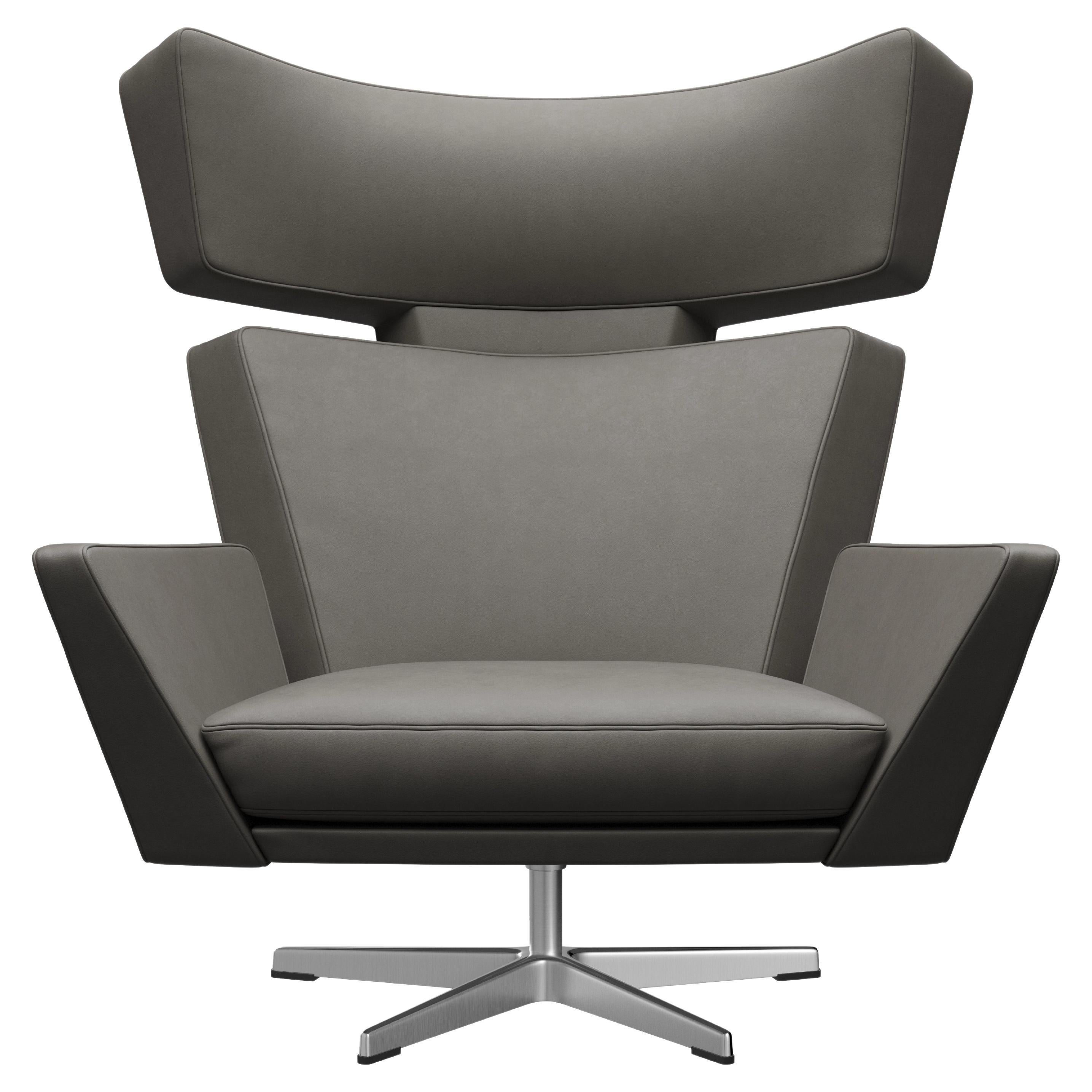 Arne Jacobsen 'Oksen' Chair for Fritz Hansen in Essential Leather Upholstery For Sale