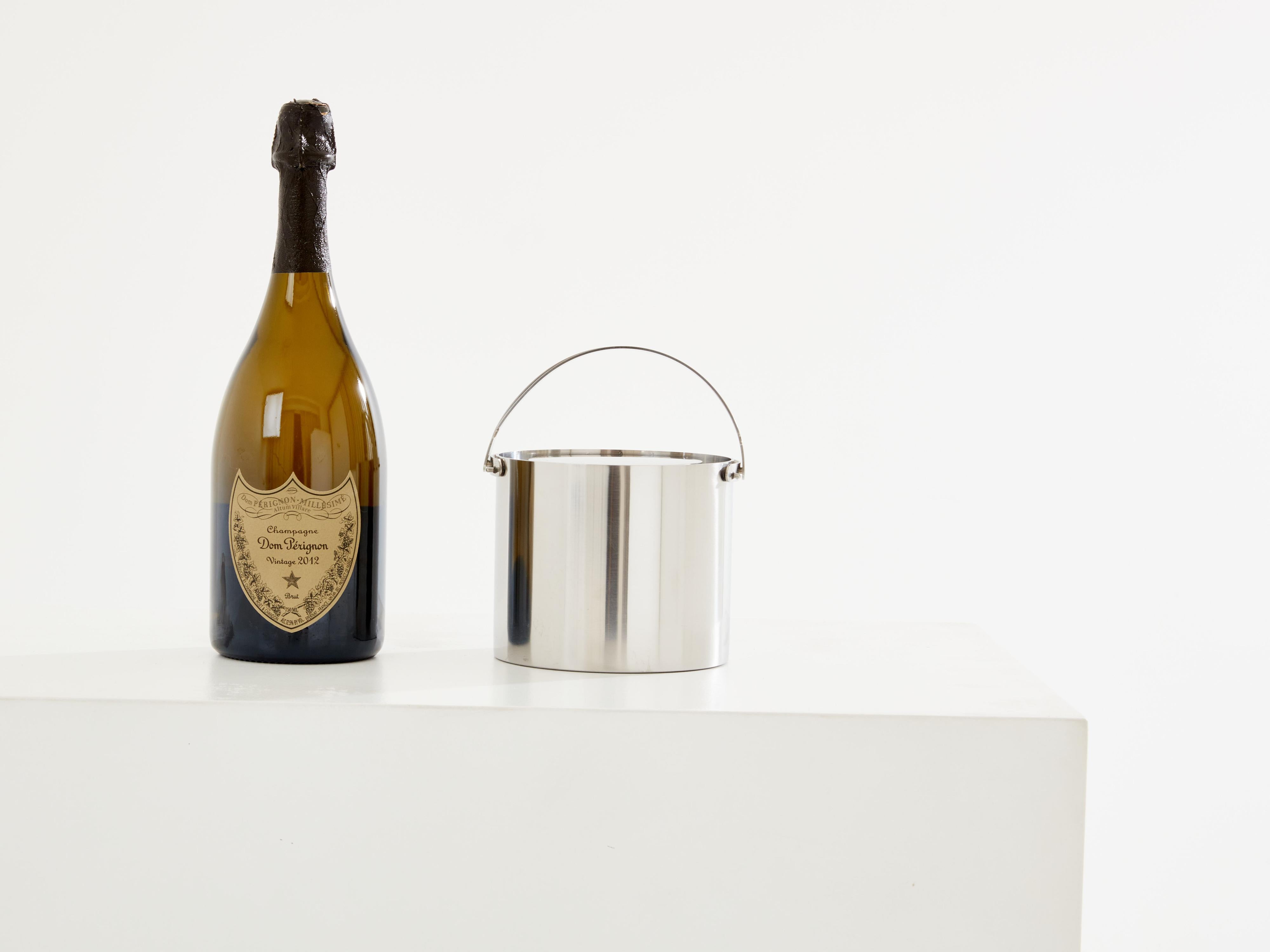 Seau à glace original en acier inoxydable Arne Jacobsen 1960 en vente 1