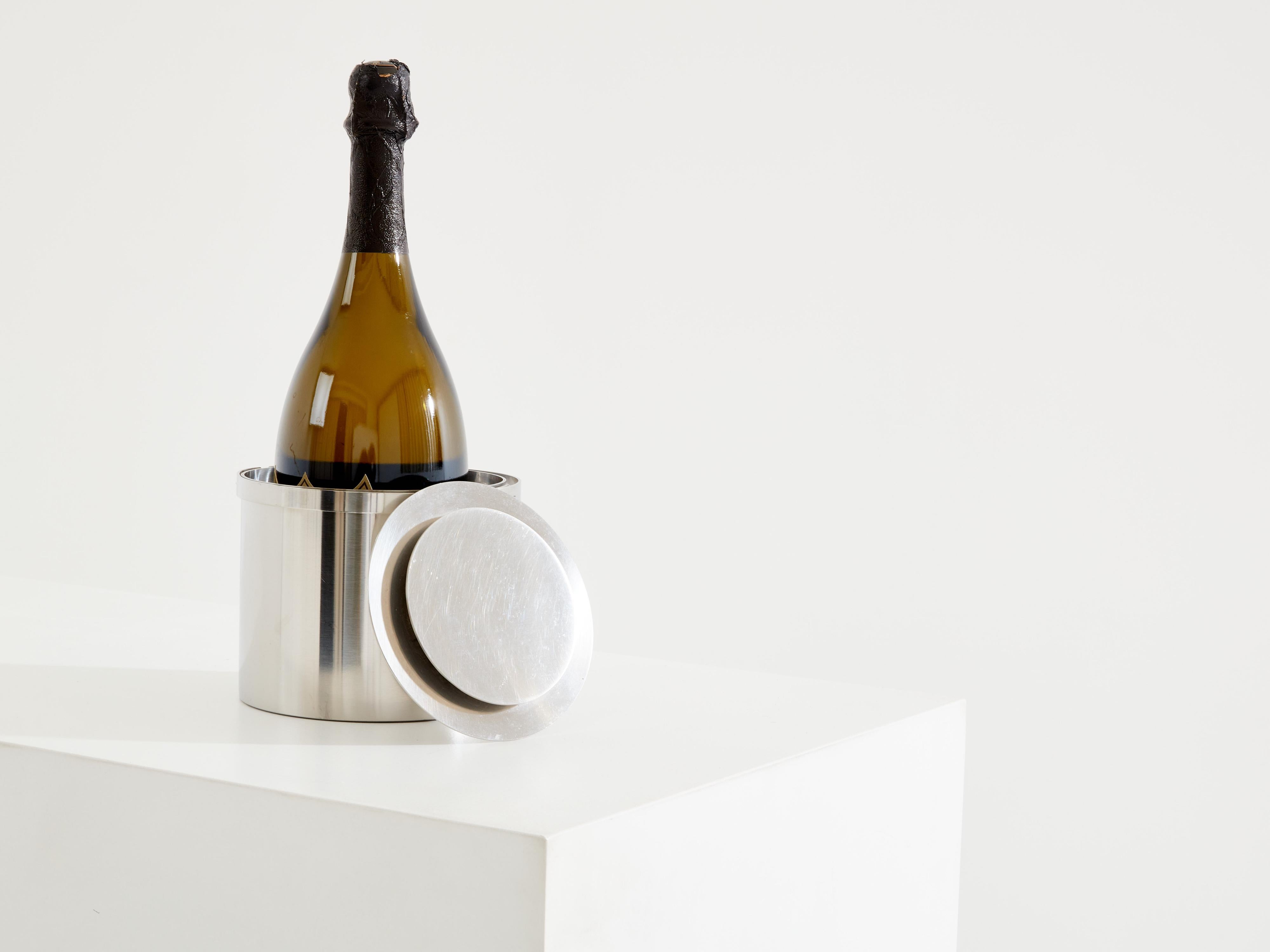 Seau à glace original en acier inoxydable Arne Jacobsen 1960 en vente 2