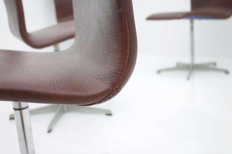Arne Jacobsen Oxford Chairs by Fritz Hansen Denmark Set of Six 1970s For Sale 2