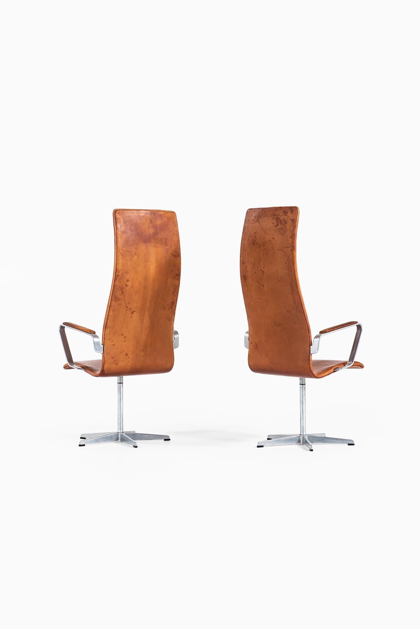 Steel Arne Jacobsen Oxford Chairs Model 3272 by Fritz Hansen in Denmark For Sale