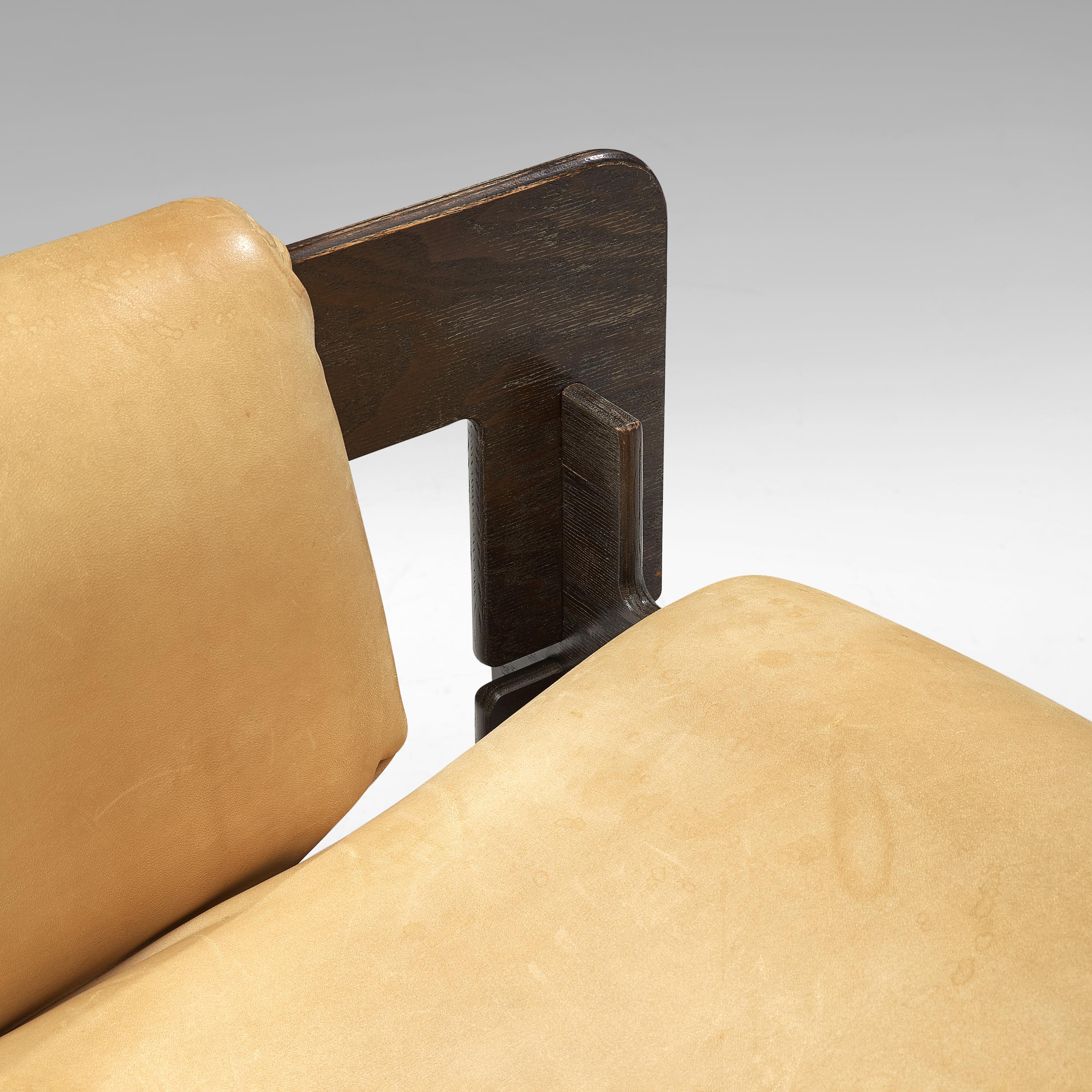 Late 20th Century Arne Jacobsen Pair of 'Rover' Lounge Chairs in Wood and Leather