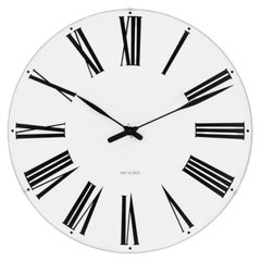 Reloj de pared «Roman» de Arne Jacobsen, blanco, Ø 18,9 pulgadas