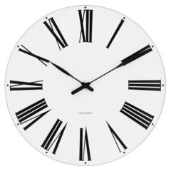 Orologio da parete "Roman" di Arne Jacobsen, bianco, Ø 6,3 in