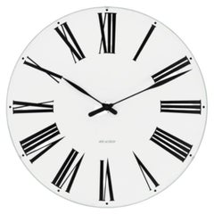 Orologio da parete "Roman" di Arne Jacobsen, bianco, Ø 8,3 in