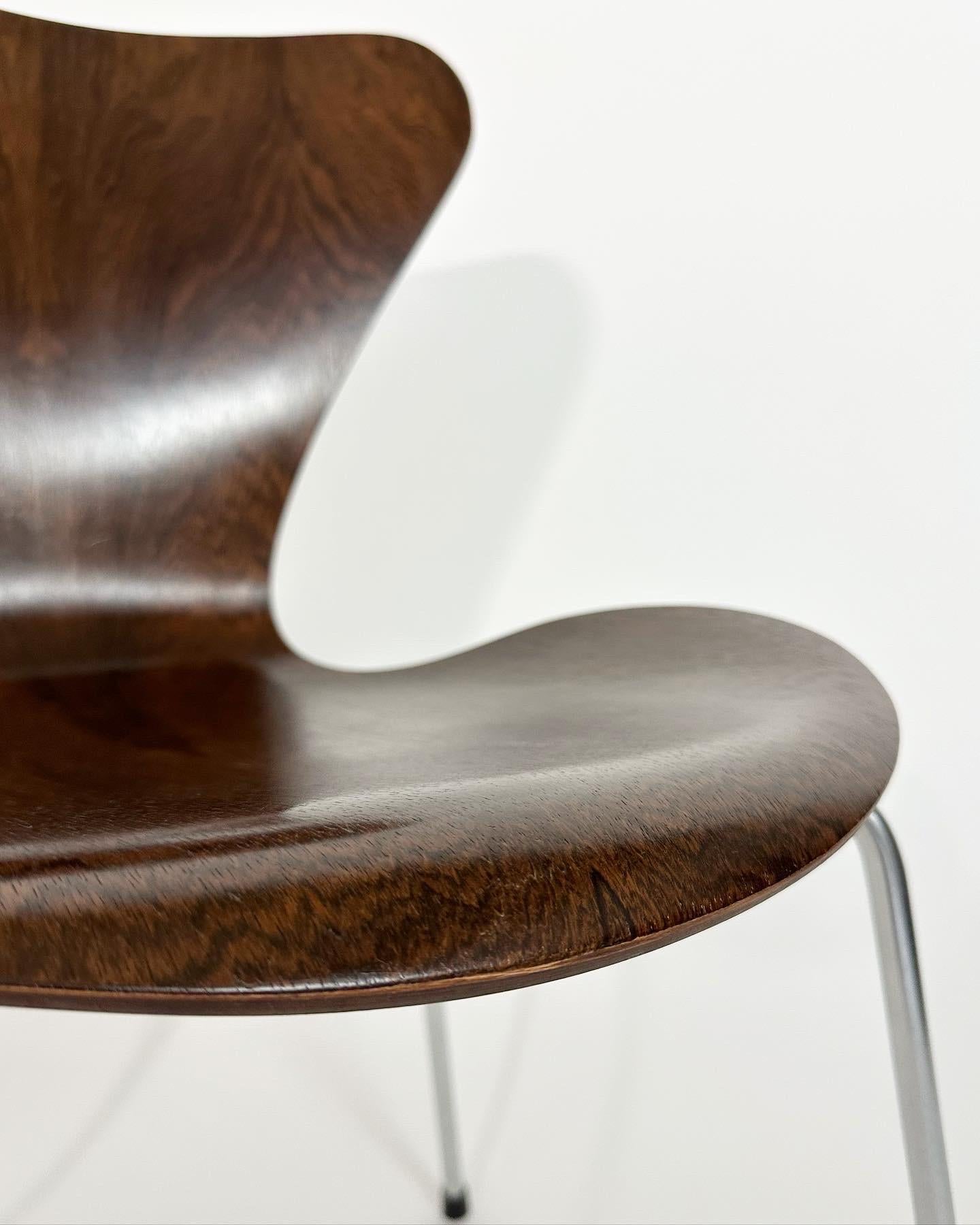 Mid-20th Century Arne Jacobsen Rosewood Chair Series 7 Fritz Hansen Denmark 1968 For Sale