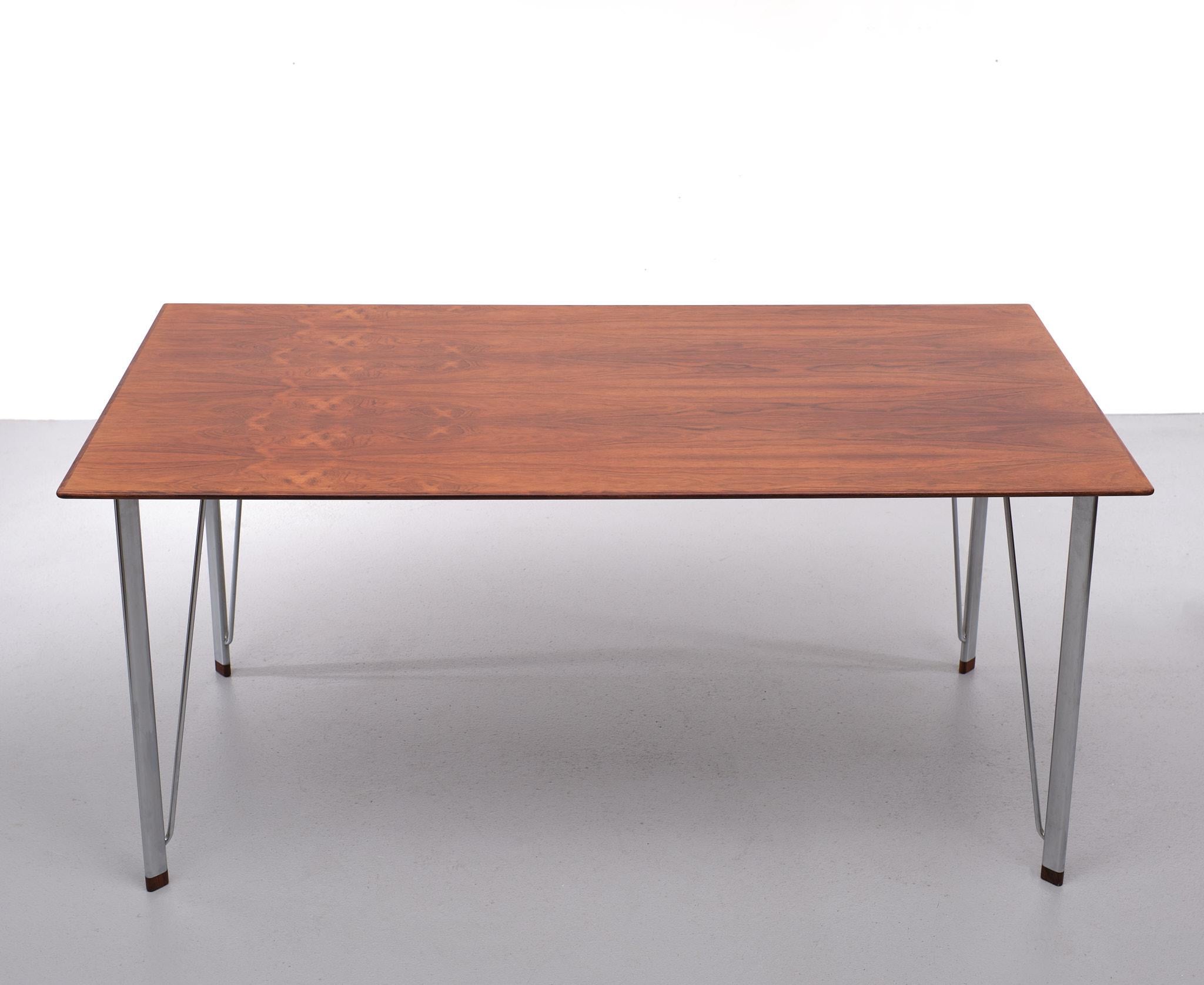 Danish Arne Jacobsen Rosewood  writing  table  1950s  Denmark 
