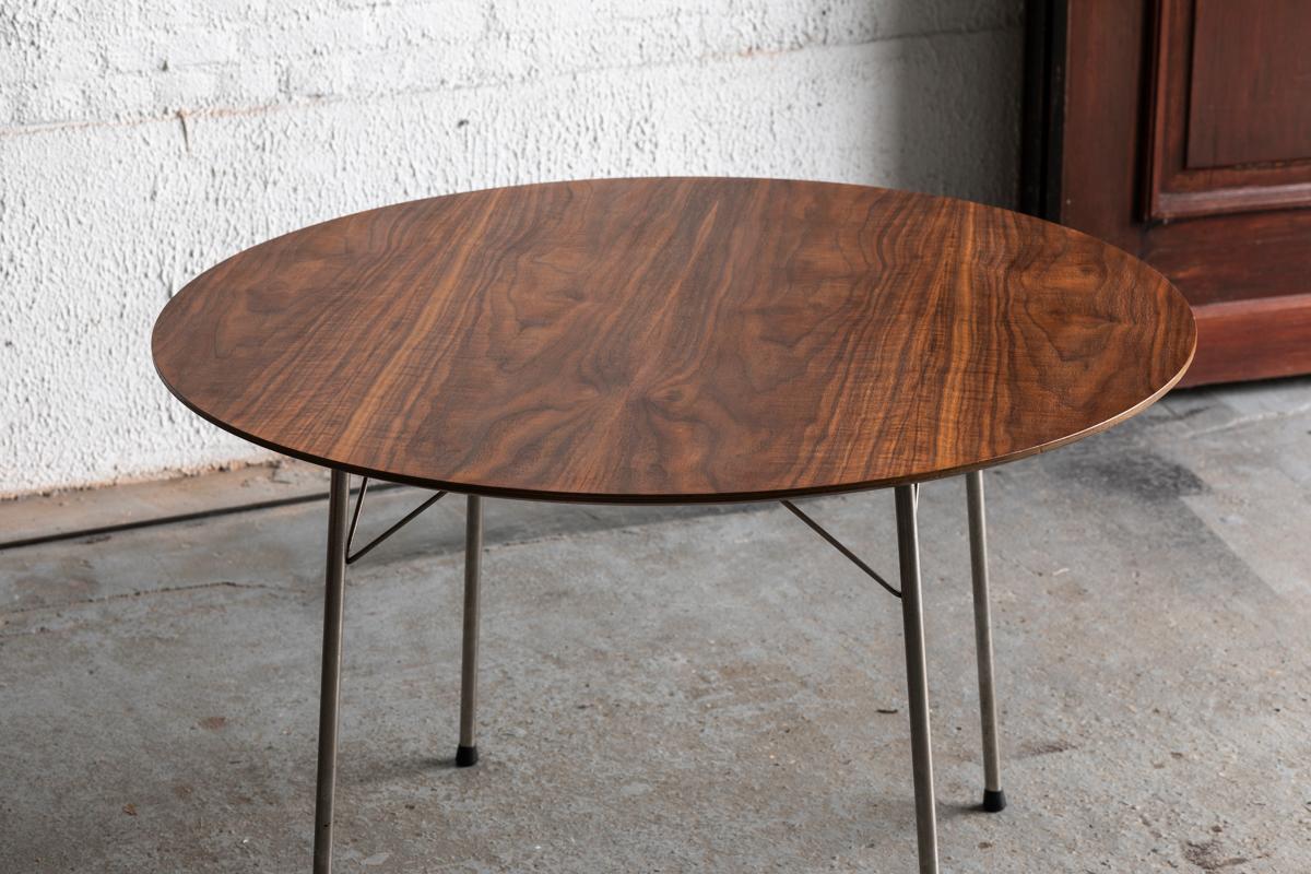 Mid-20th Century Arne Jacobsen Round Dining Table ‘Model 3600’ for Fritz Hansen, Denmark, 1950's