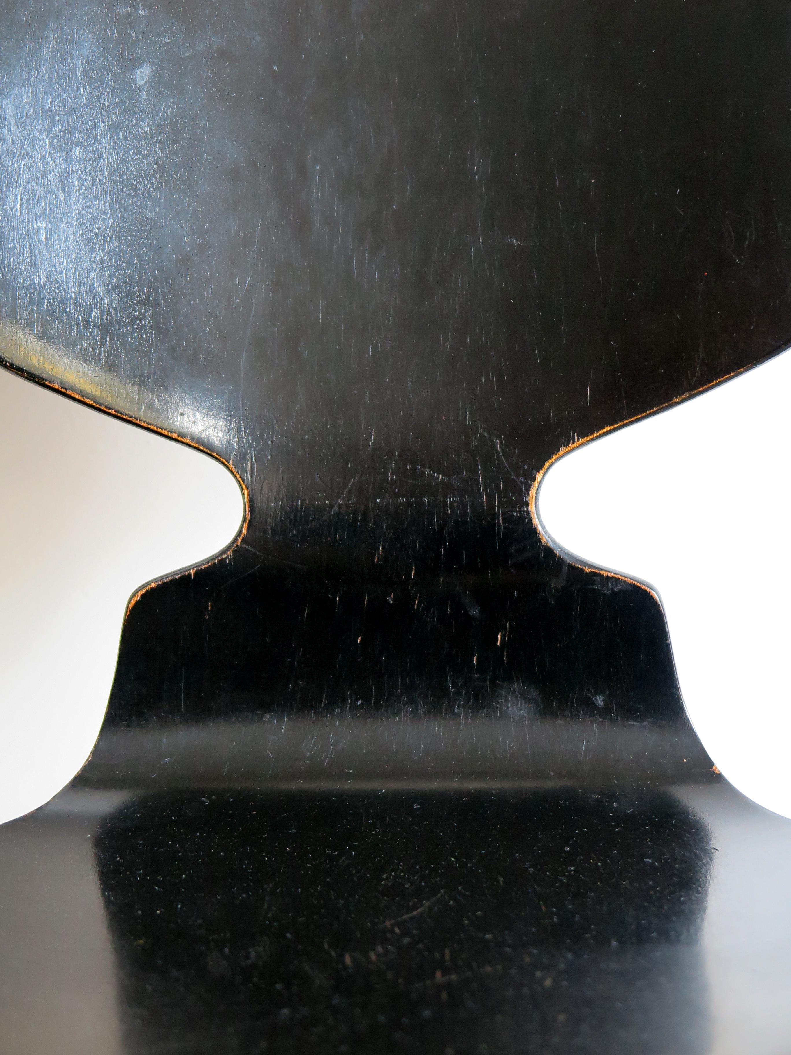Metal Arne Jacobsen Scandinavian Dining Chairs Model Ant for Fritz Hansen, 1950s