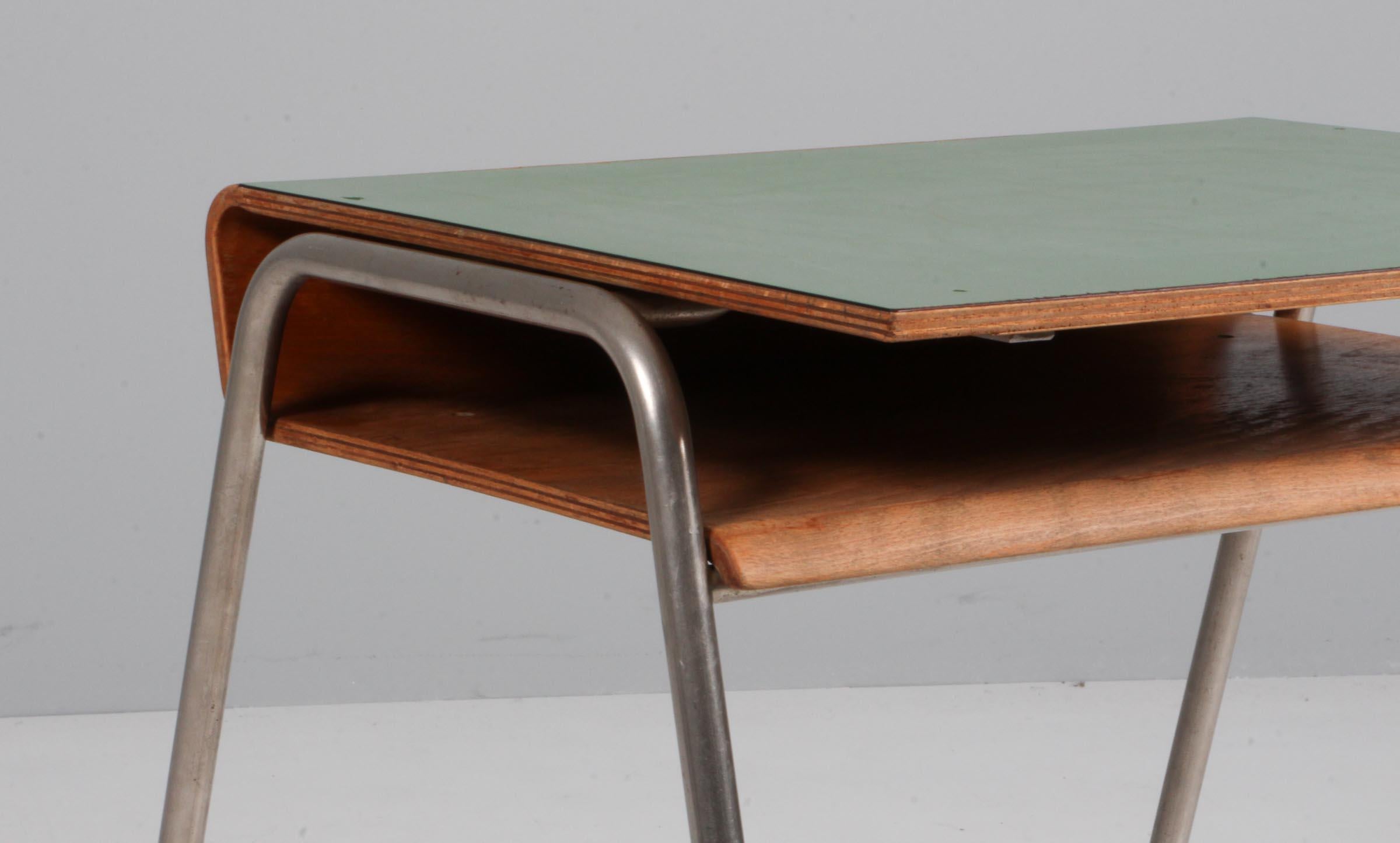 Scandinavian Modern Arne Jacobsen School table for Munkegaards skolen. Laminate and beech