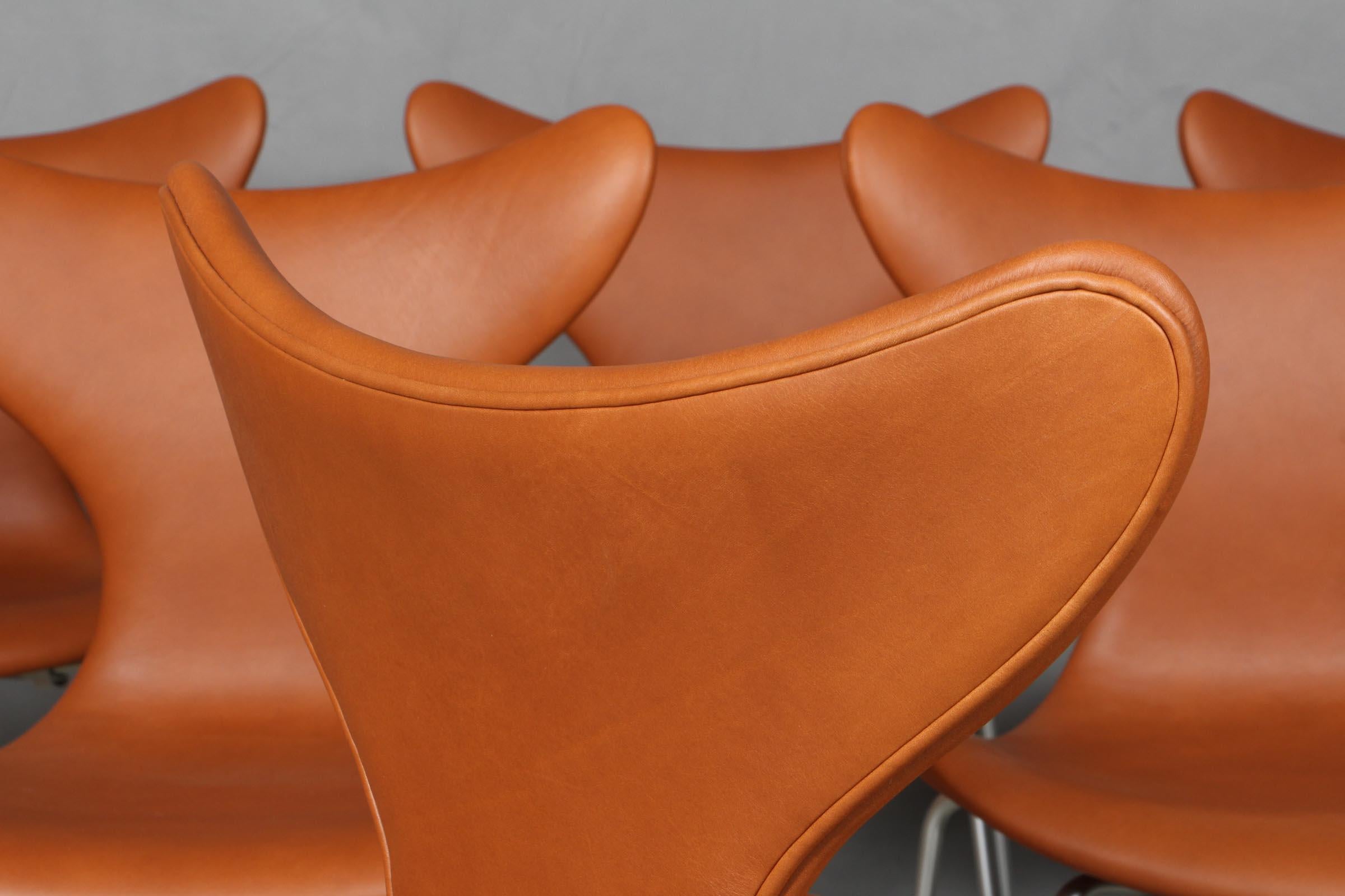 Leather Arne Jacobsen, Seagull, Dining Chair