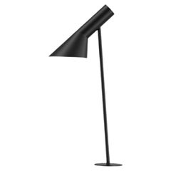 Arne Jacobsen Short 'AJ Garden' Black Bollard with Base Mount for Louis Poulsen