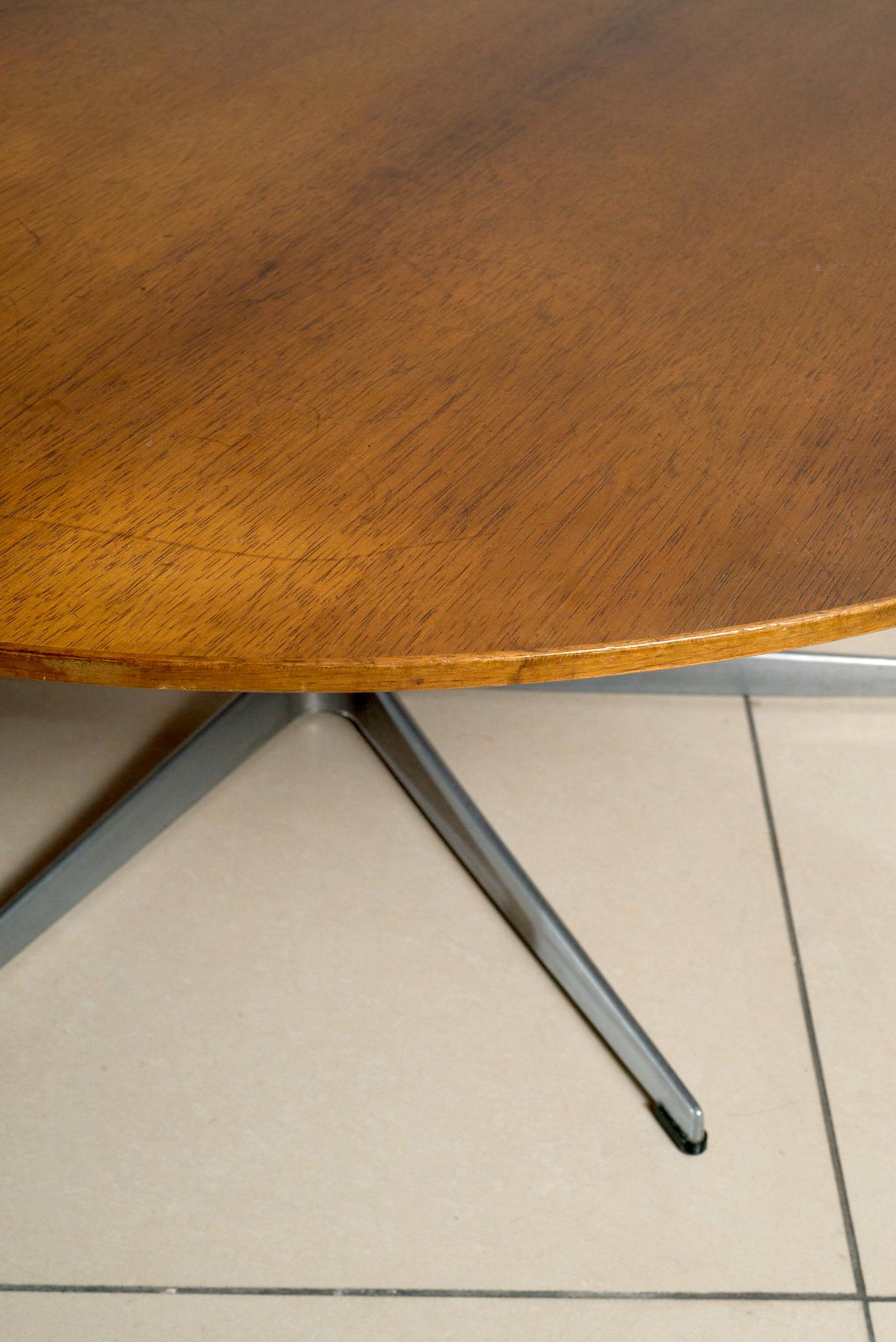 Aluminum Arne Jacobsen Six-Star Series Rosewood Coffee Table for Fritz Hansen For Sale
