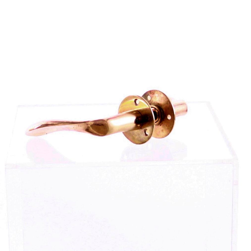 Arne Jacobsen Solid Brass Lever Door Handles, Scandinavian Modern Design 1